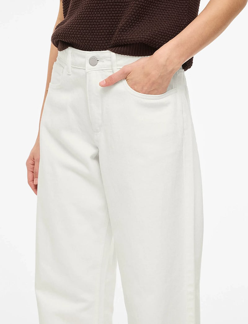 Vila - VIPALMA RW WIDE JEANS WHITE PAL246 - wide leg jeans - snow white - 5