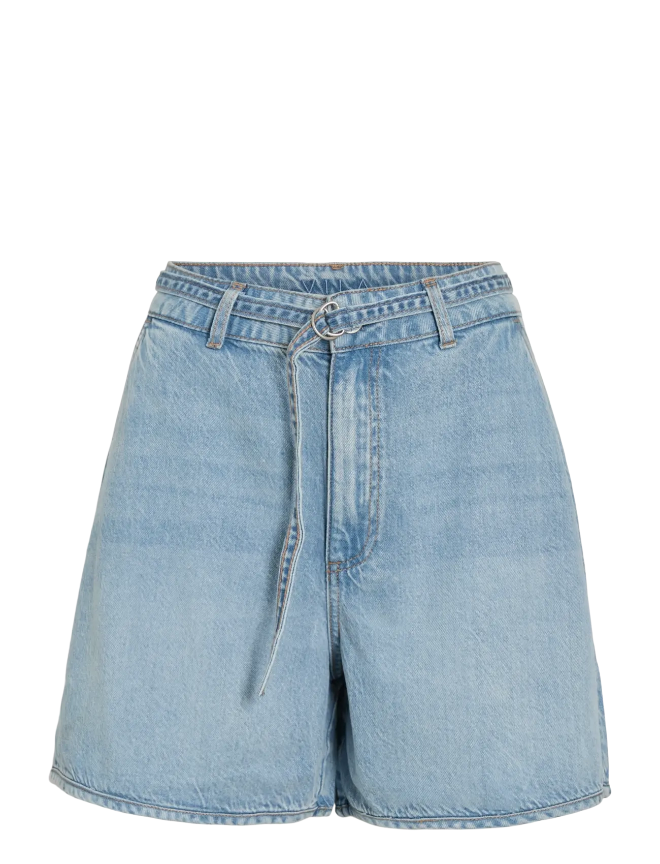 Vila VIKIKI HW BELT DENIM SHORTS LBD - Kläder - LIGHT BLUE DENIM / blue