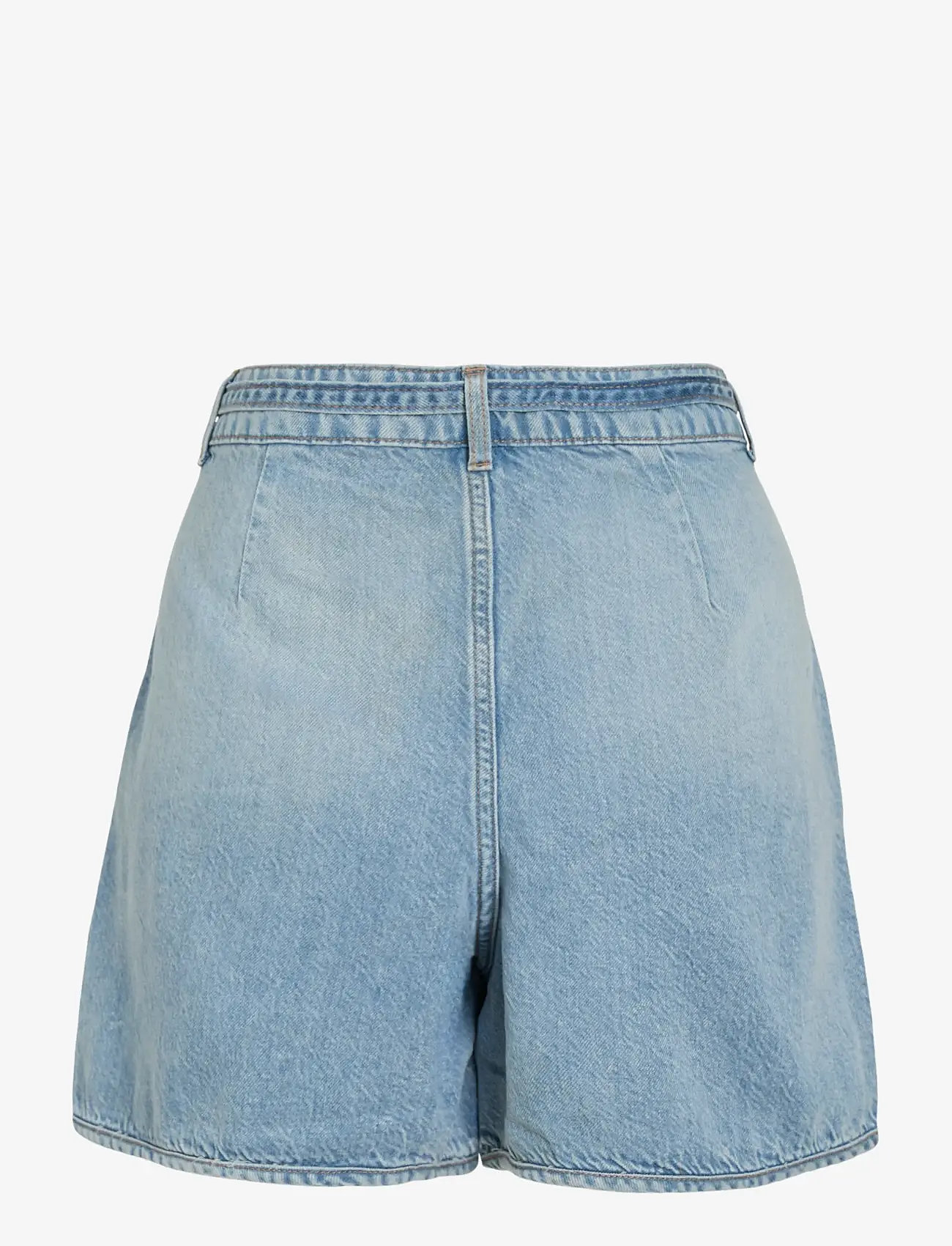 Vila - VIKIKI HW BELT DENIM SHORTS LBD - jorts - light blue denim - 2