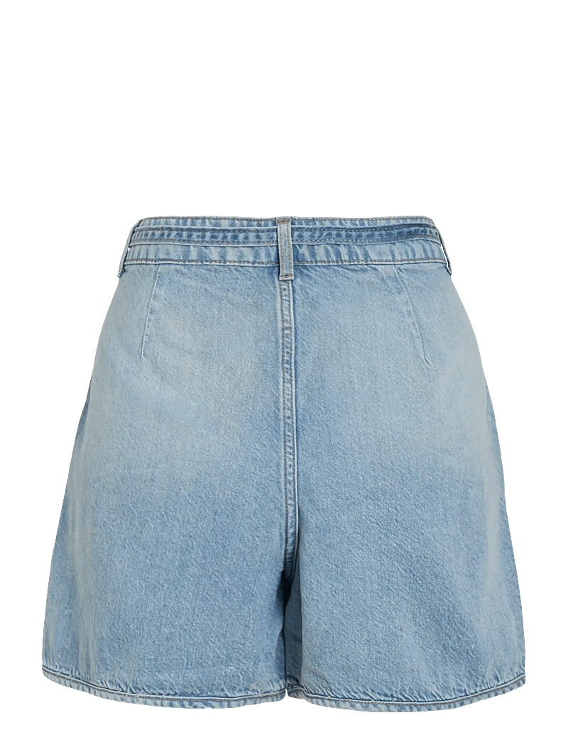 Vila - VIKIKI HW BELT DENIM SHORTS LBD - jorts - light blue denim - 2