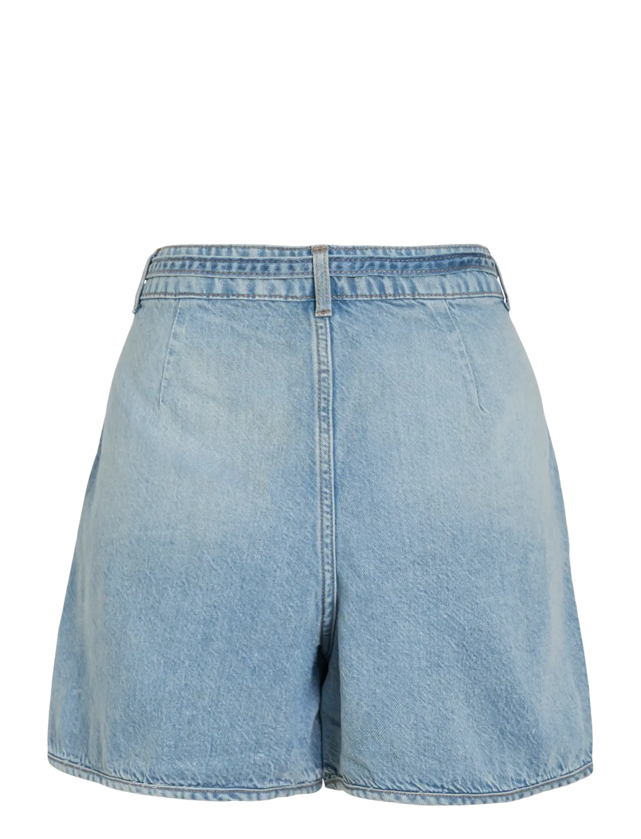 Vila - VIKIKI HW BELT DENIM SHORTS LBD - jorts - light blue denim - 2