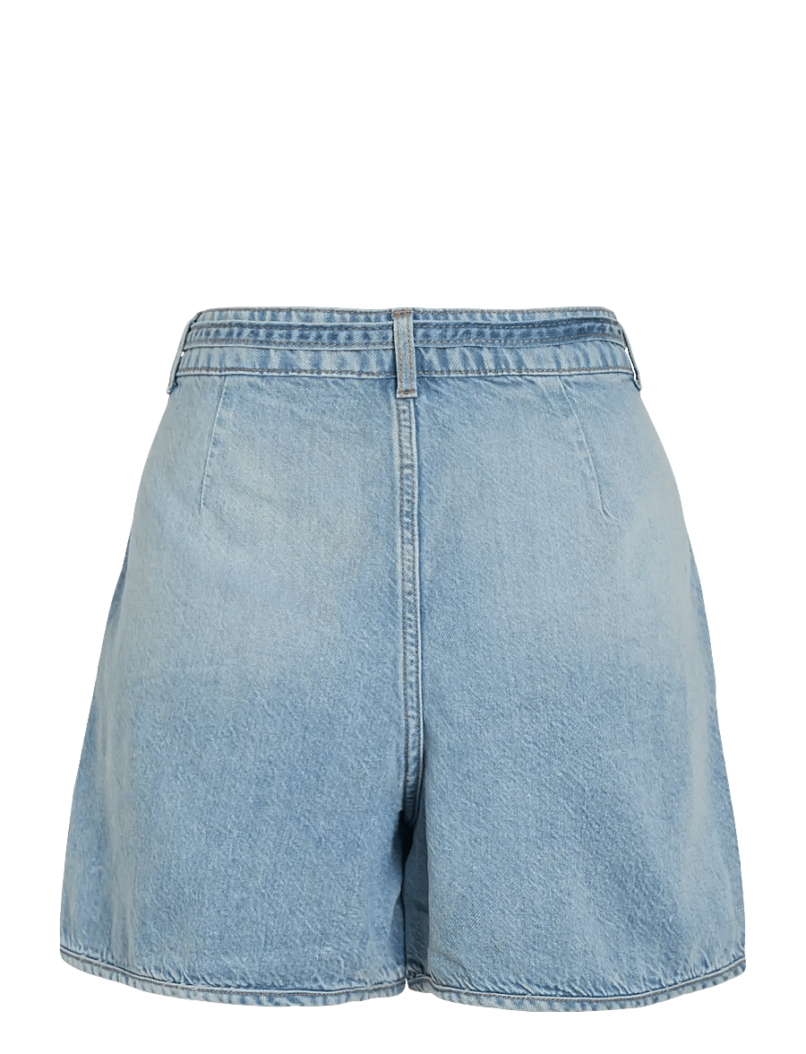 Vila - VIKIKI HW BELT DENIM SHORTS LBD - jorts - light blue denim - 2