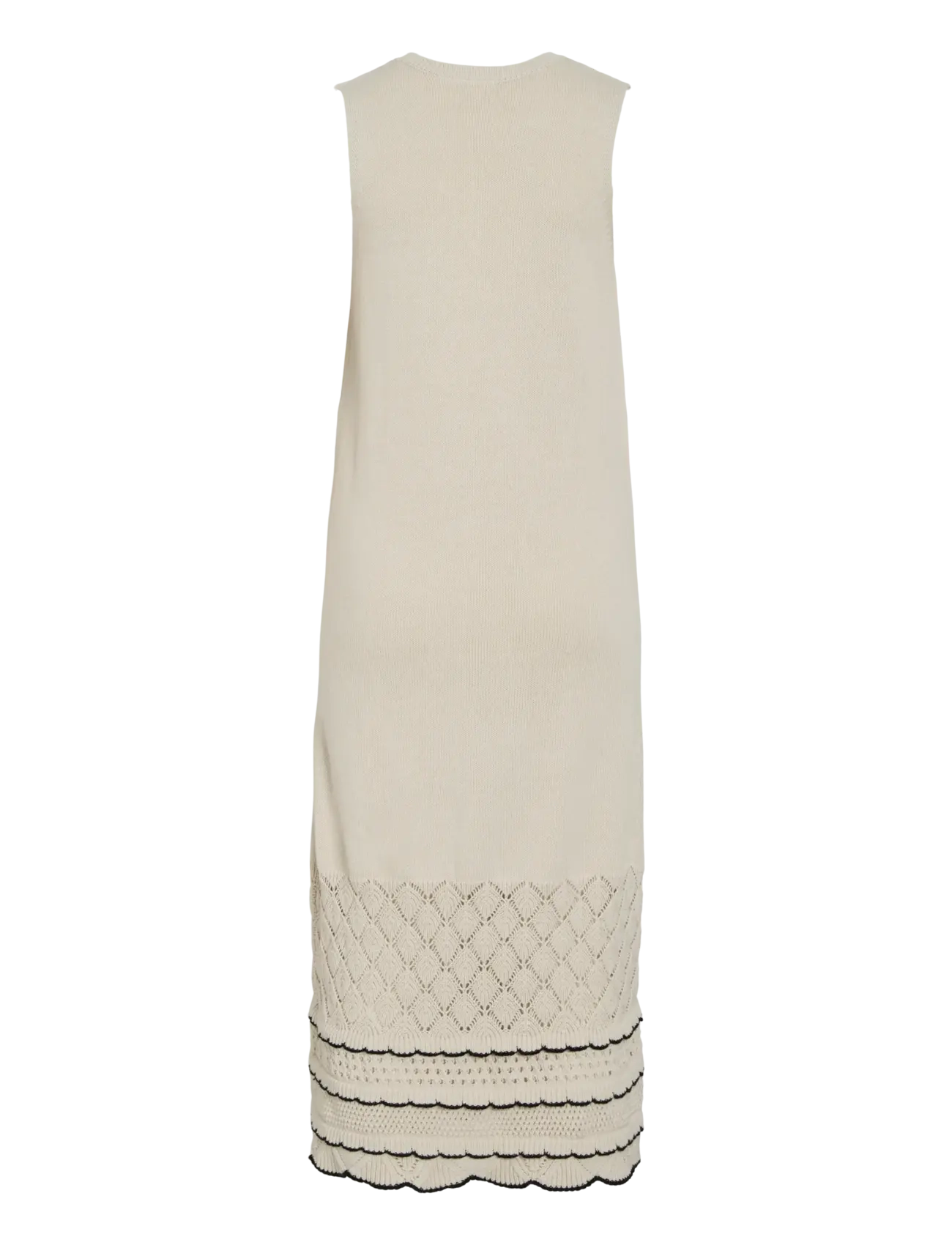 Vila - VIZINNIA S/L DETAIL LONG KNIT DRESS - strikkjoler - birch - 2