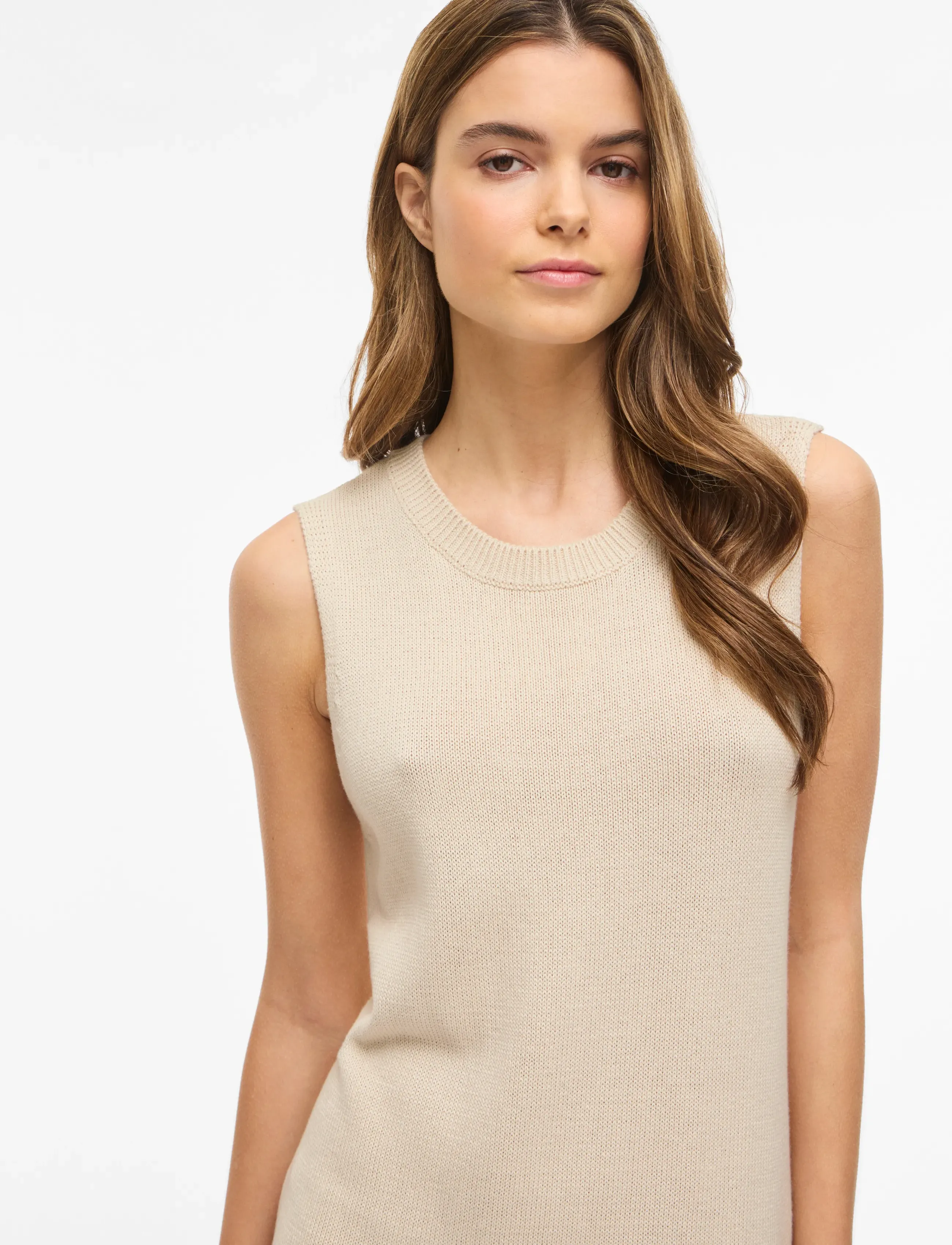 VILA Vizinnia S/L Detail Long Knit Dress stickade klänningar dam – bild 7