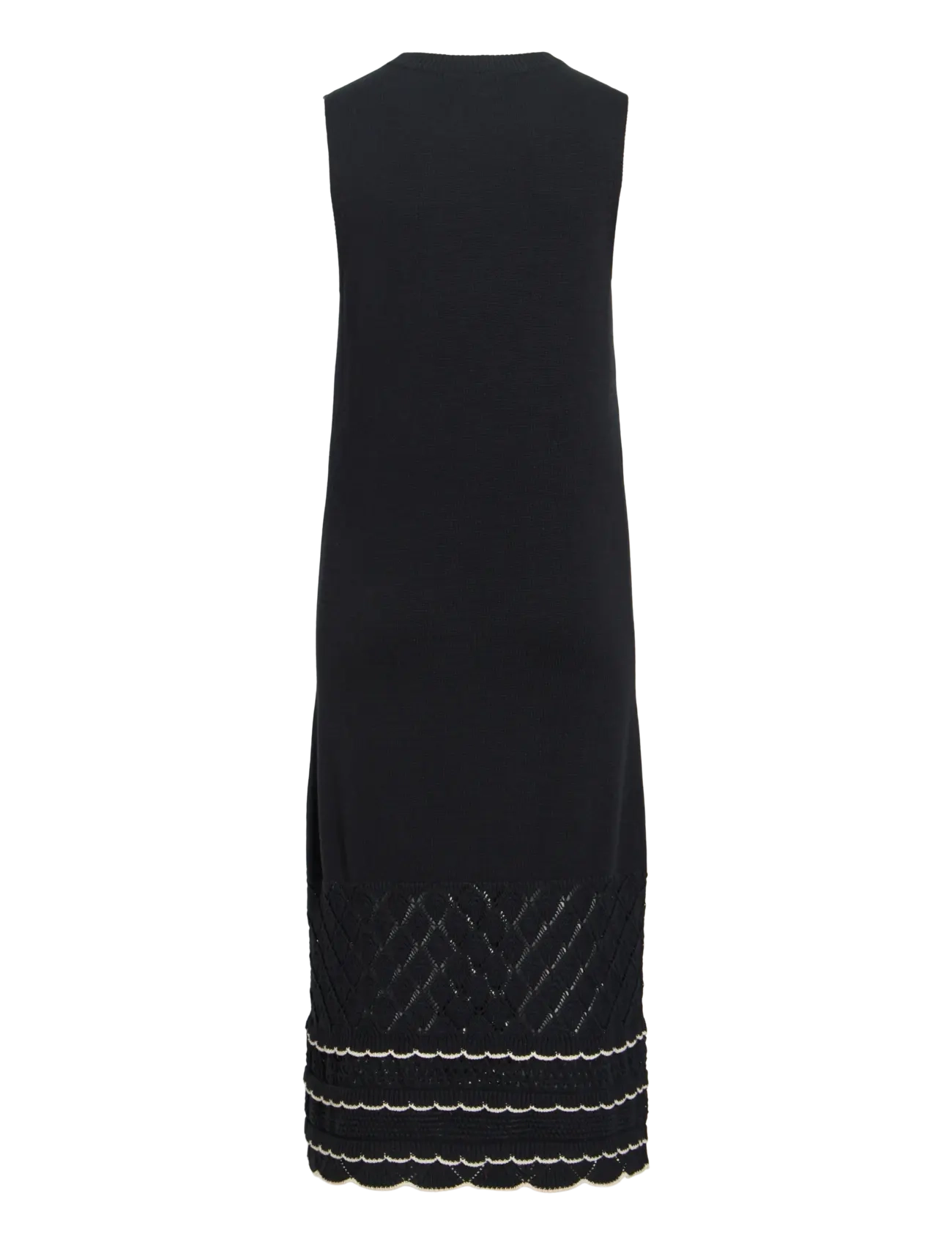 Vila - VIZINNIA S/L DETAIL LONG KNIT DRESS - knitted dresses - black beauty - 2