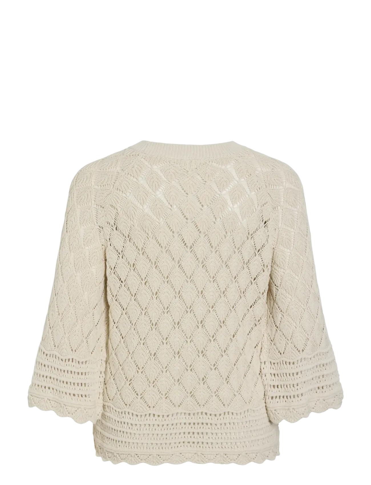 Vila - VIEVIE O-NECK 3/4 KNIT TOP - sviitrid - birch - 2