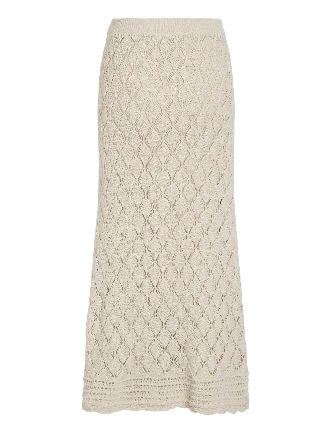 Vila - VIEVIE HW ANKLE A-LINE KNIT SKIRT - knitted skirts - birch - 2