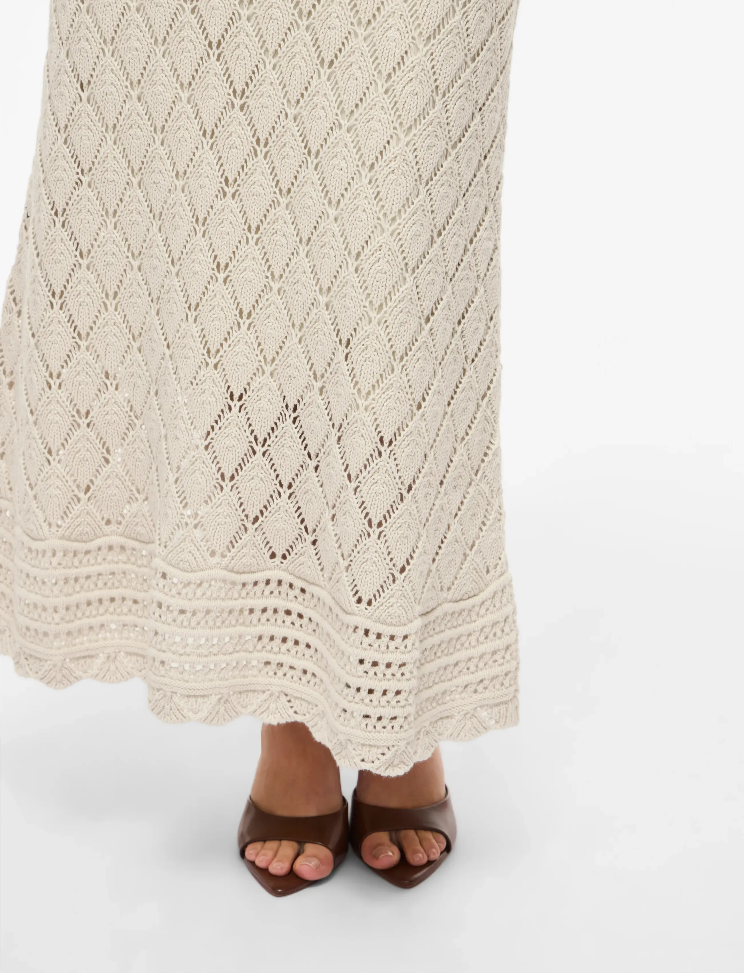 VILA Vievie Hw Ankle A-Line Knit Skirt maxikjolar dam – bild 6
