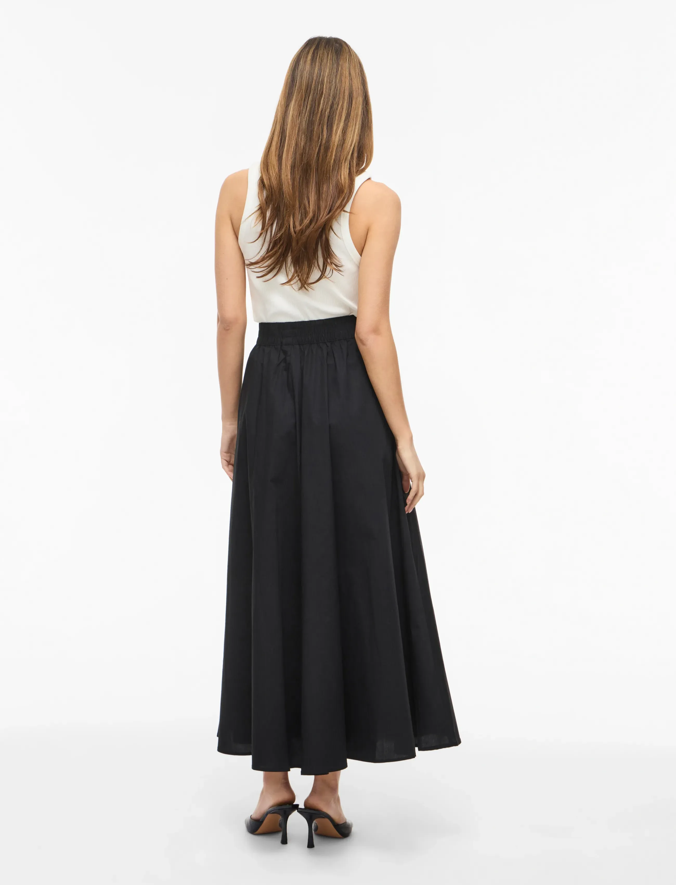 Vila - VIVALENCIA HW ANKLE SKIRT/1 - maxi nederdele - black beauty - 3