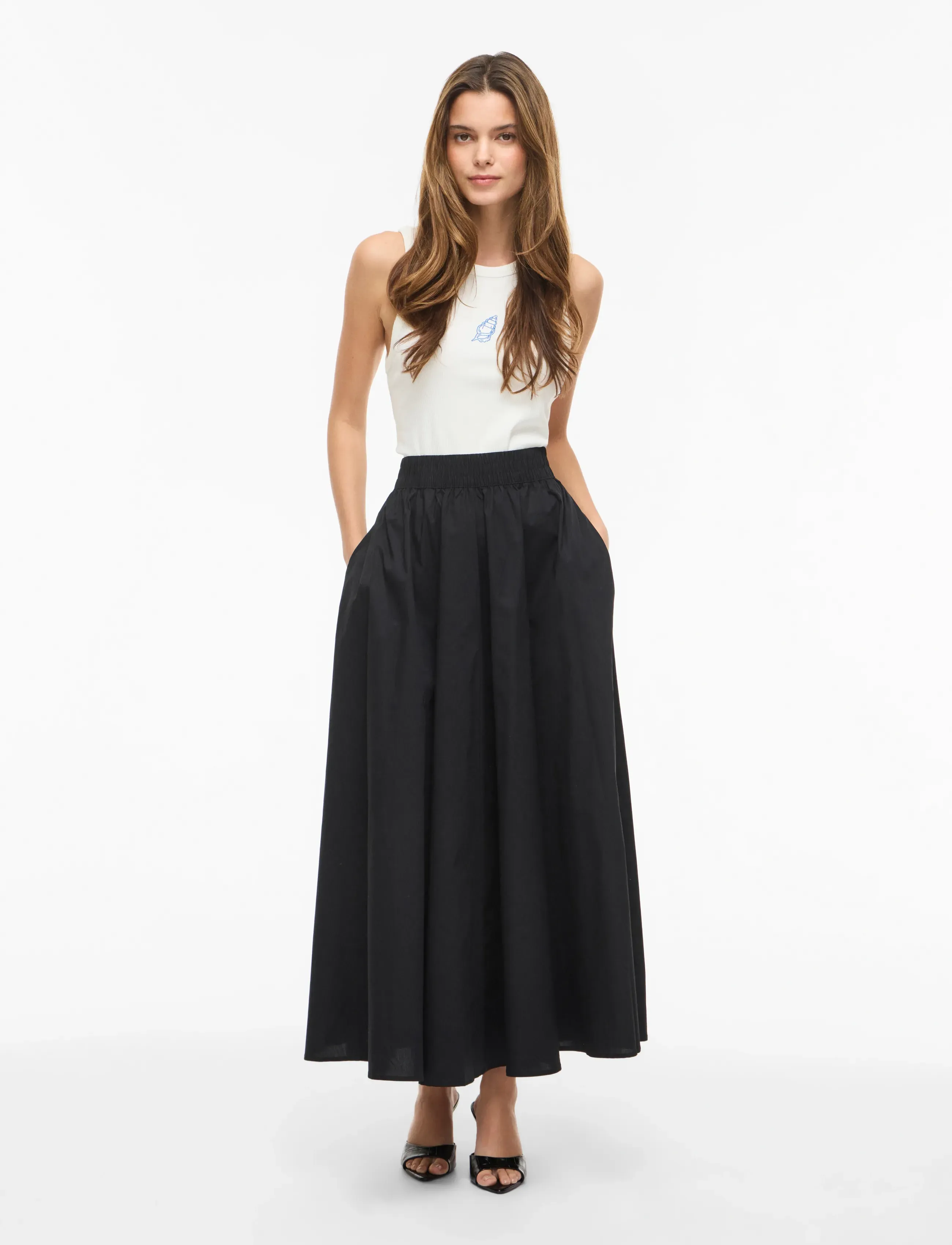 Vila - VIVALENCIA HW ANKLE SKIRT/1 - jupes longues - black beauty - 4