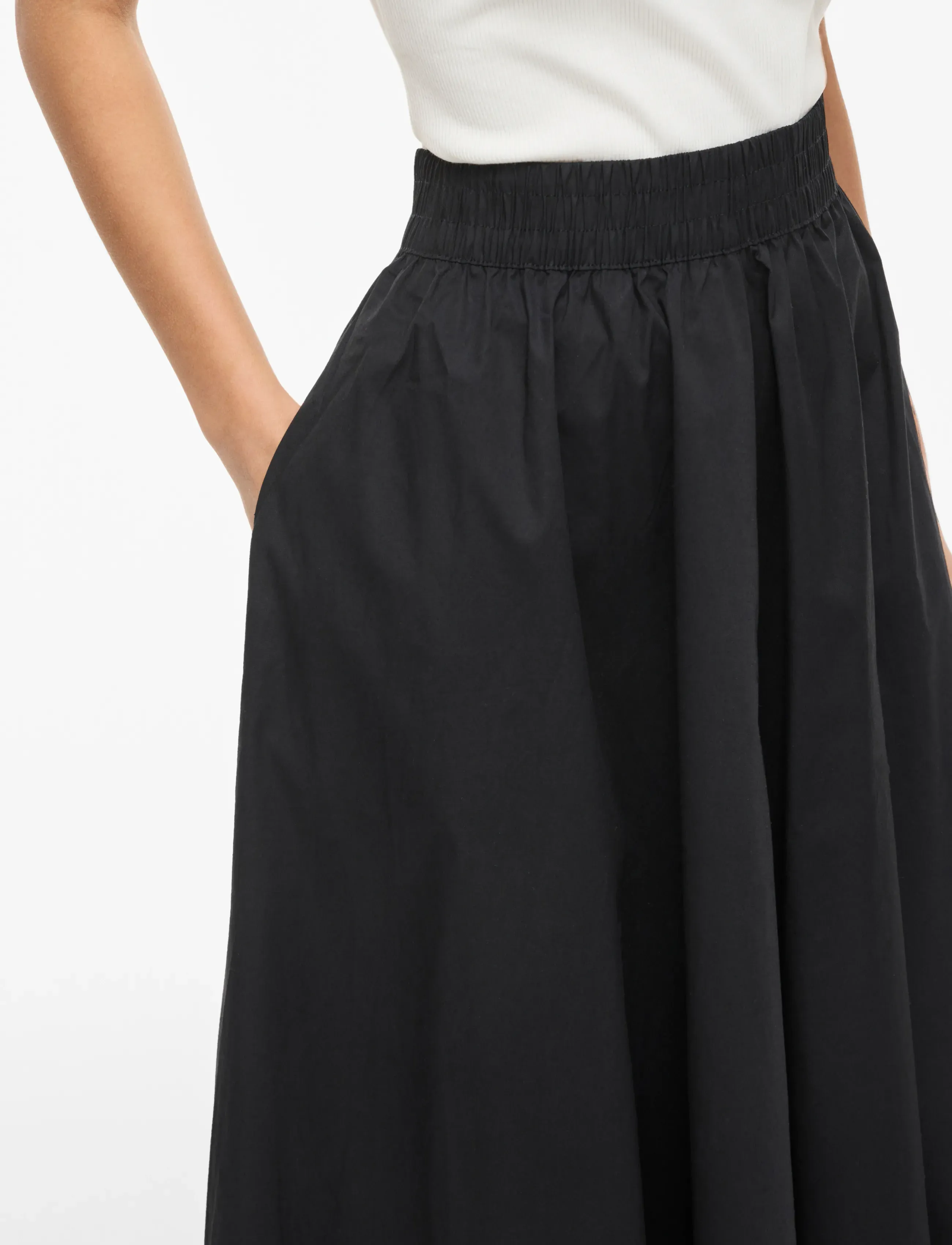 Vila - VIVALENCIA HW ANKLE SKIRT/1 - maxi nederdele - black beauty - 5