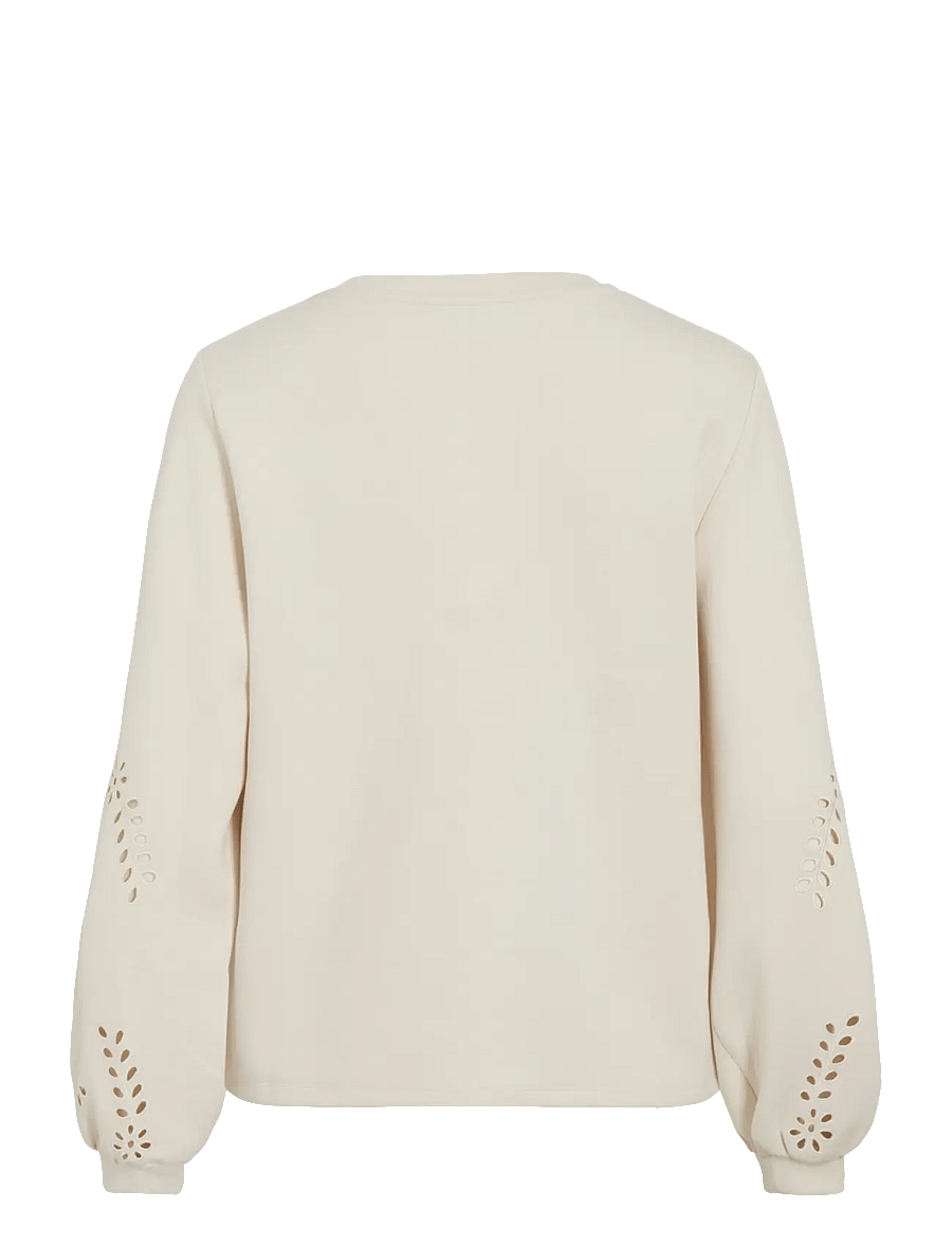 Vila - VISANDY L/S DETAIL SWEAT TOP - NOOS - everyday style - birch - 2