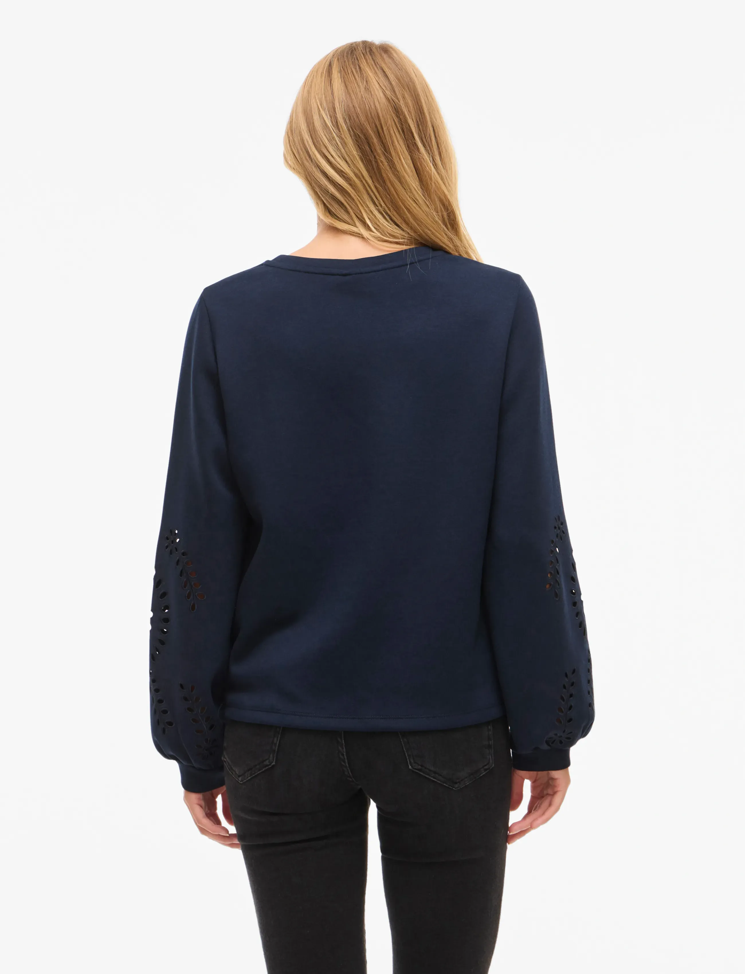 Vila - VISANDY L/S DETAIL SWEAT TOP - NOOS - hverdags stil - navy blazer - 3