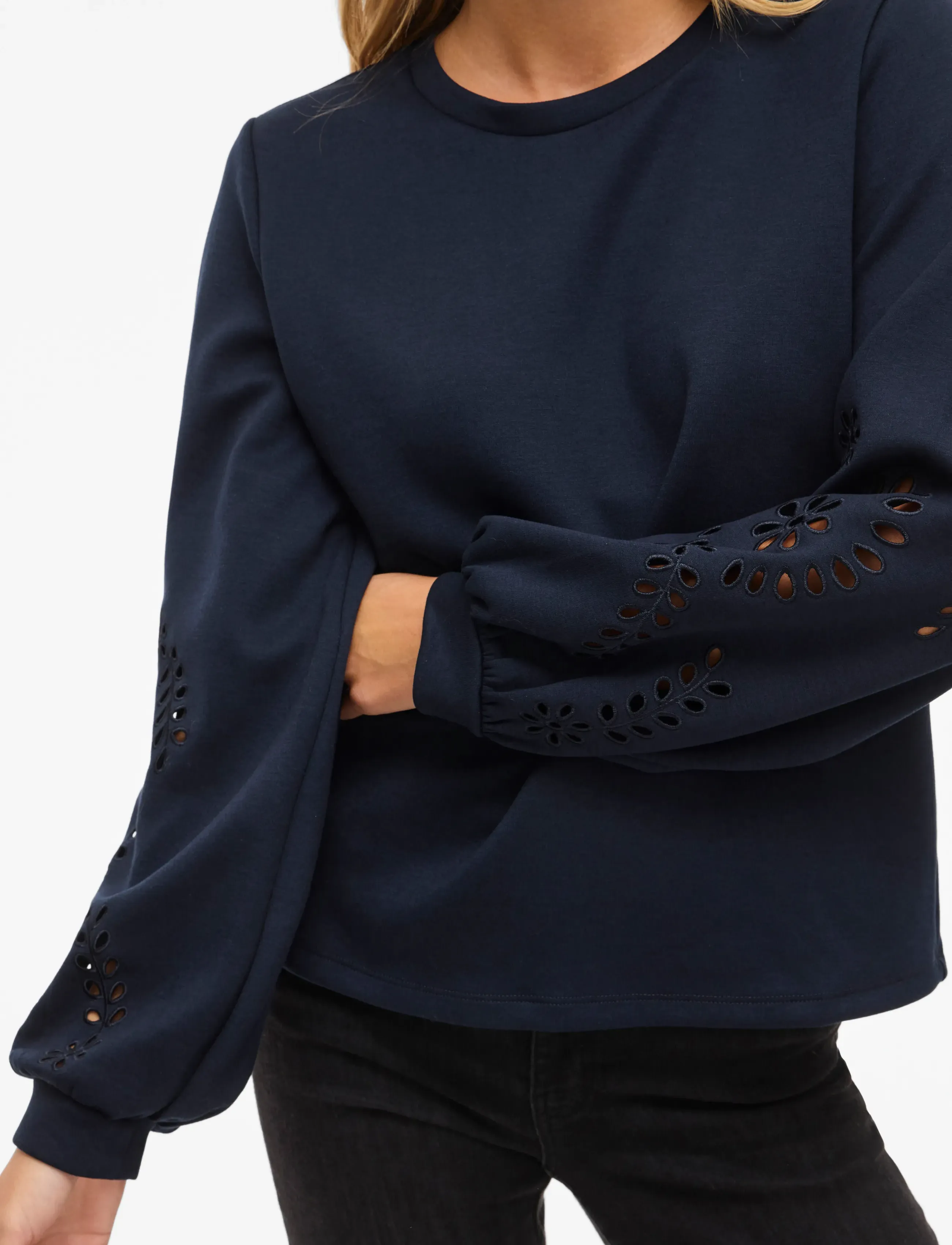 Vila - VISANDY L/S DETAIL SWEAT TOP - NOOS - hverdags stil - navy blazer - 5