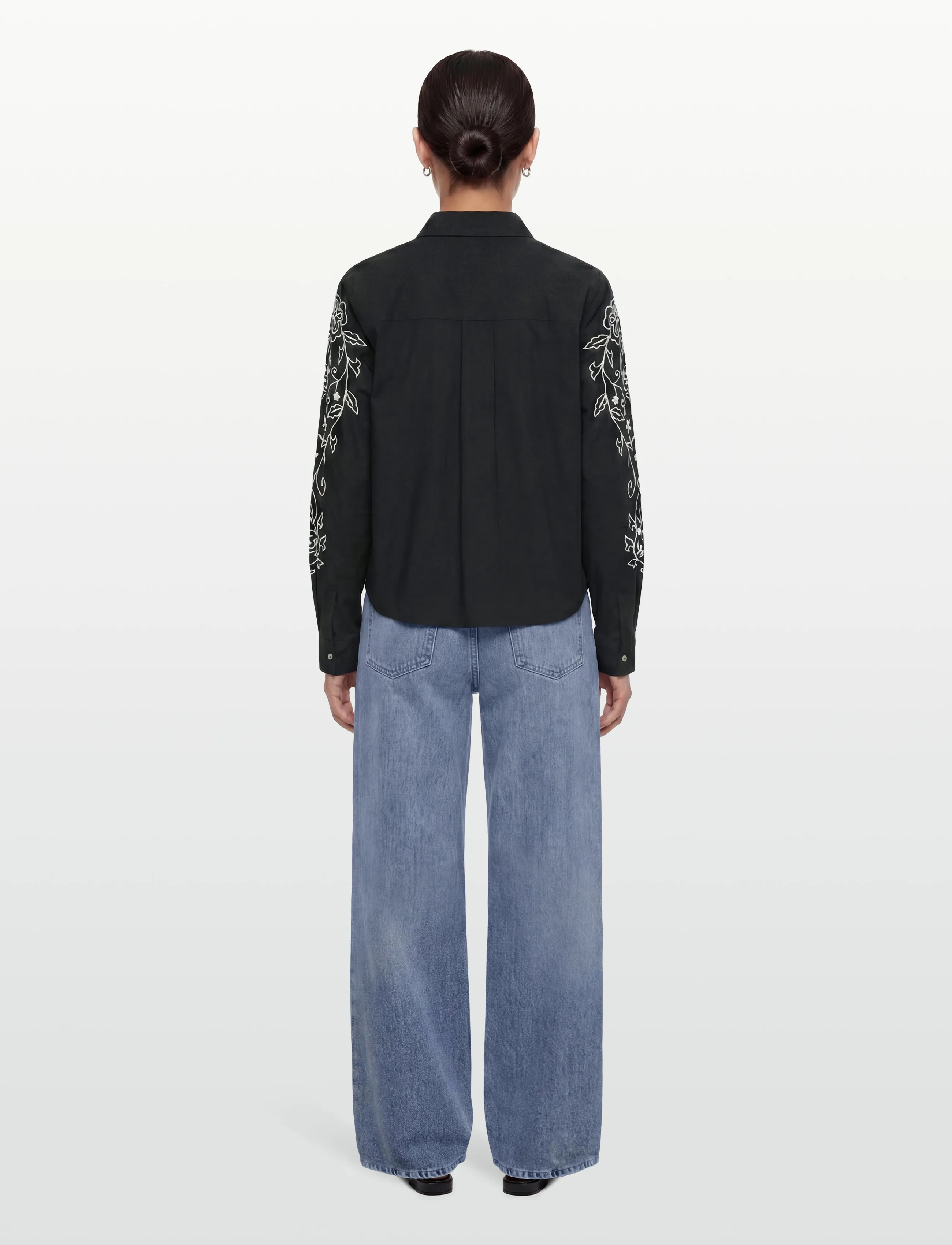 Vila - VIFELICE L/S EMBROIDERY SHIRT - chemises à manches longues - black - 4