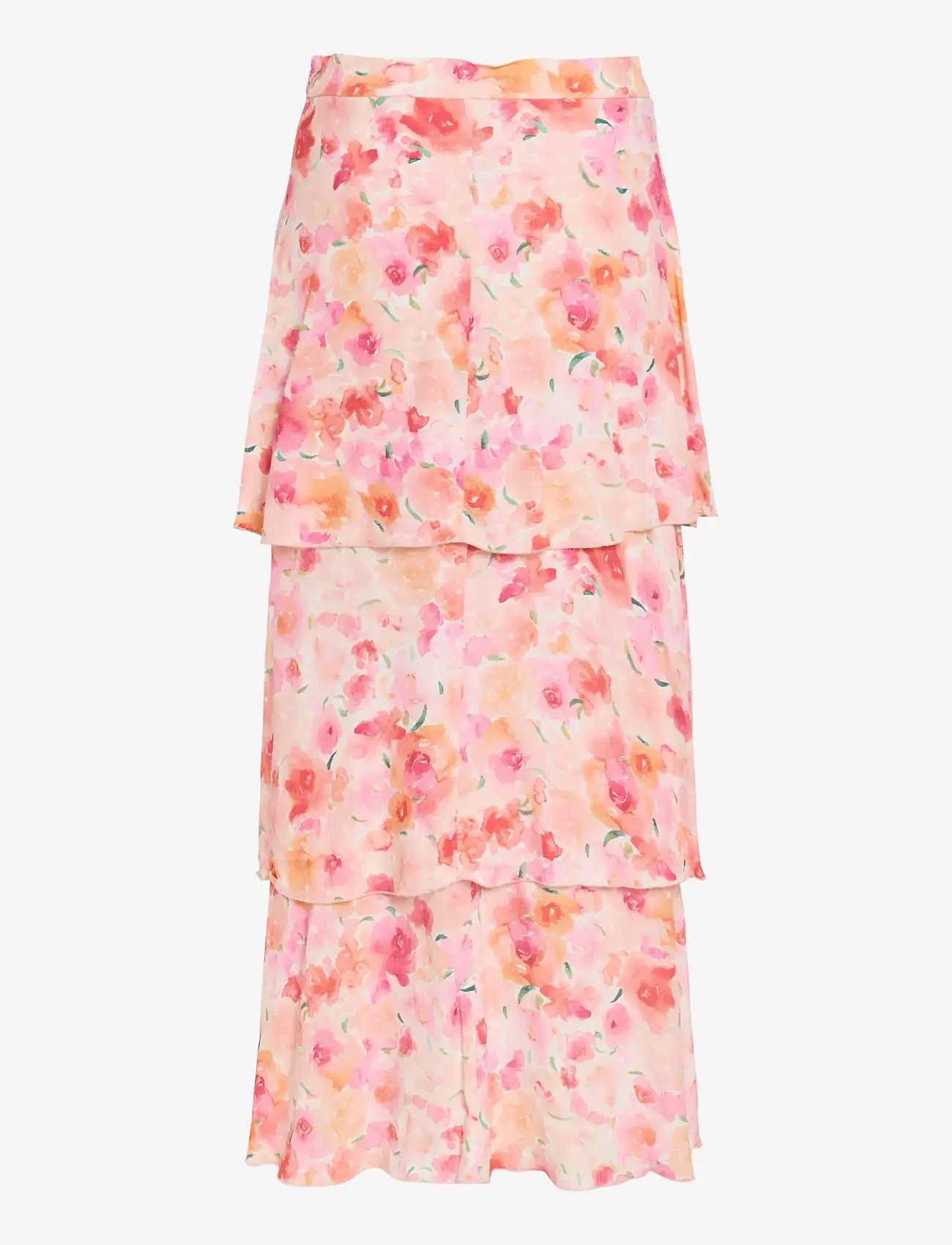 Vila - VIASTRA HW FLOUNCE ANKEL SKIRT/DC - maxi nederdele - snow white - 2