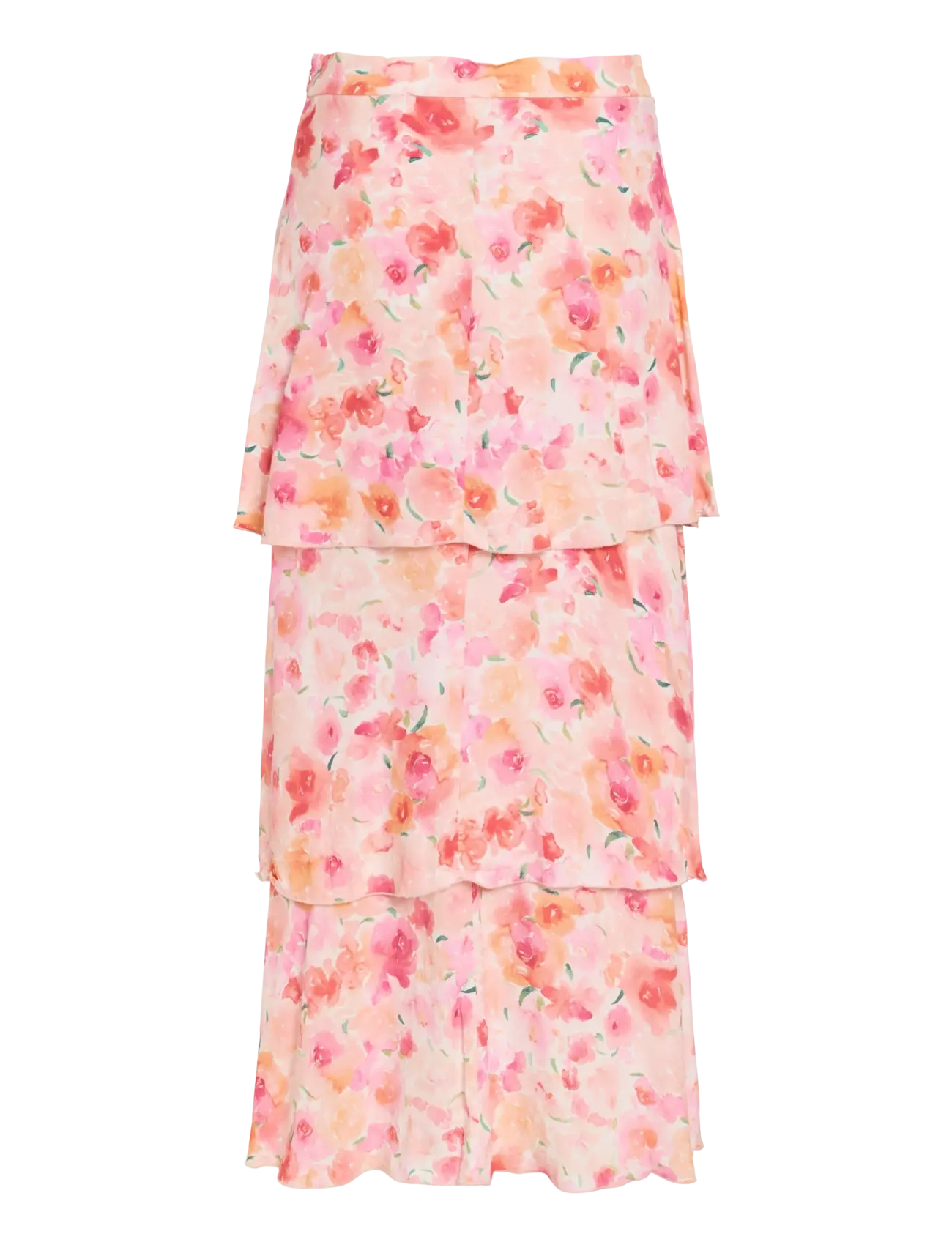 Vila - VIASTRA HW FLOUNCE ANKEL SKIRT/DC - maxi pils - snow white - 2