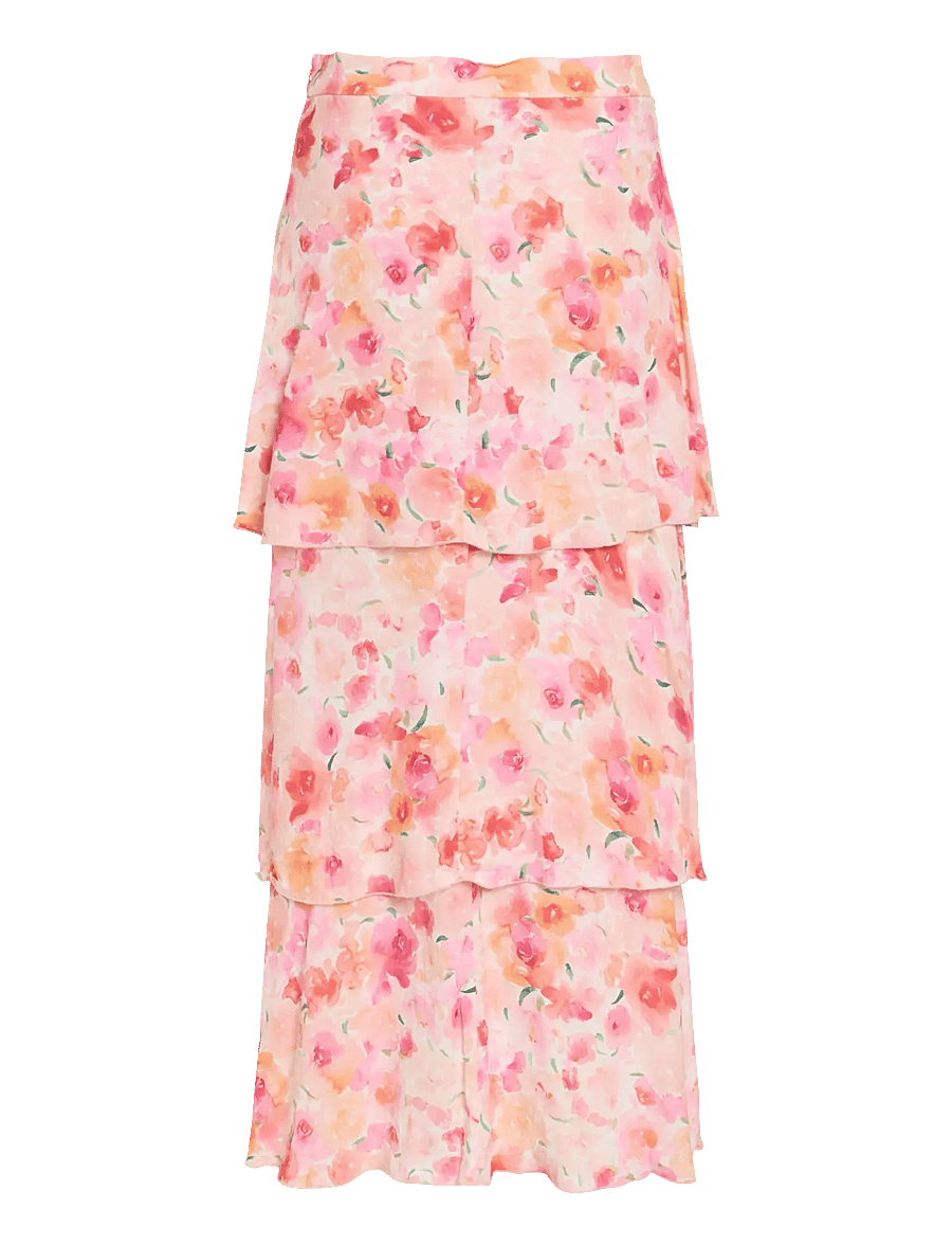 Vila - VIASTRA HW FLOUNCE ANKEL SKIRT/DC - maxi röcke - snow white - 2