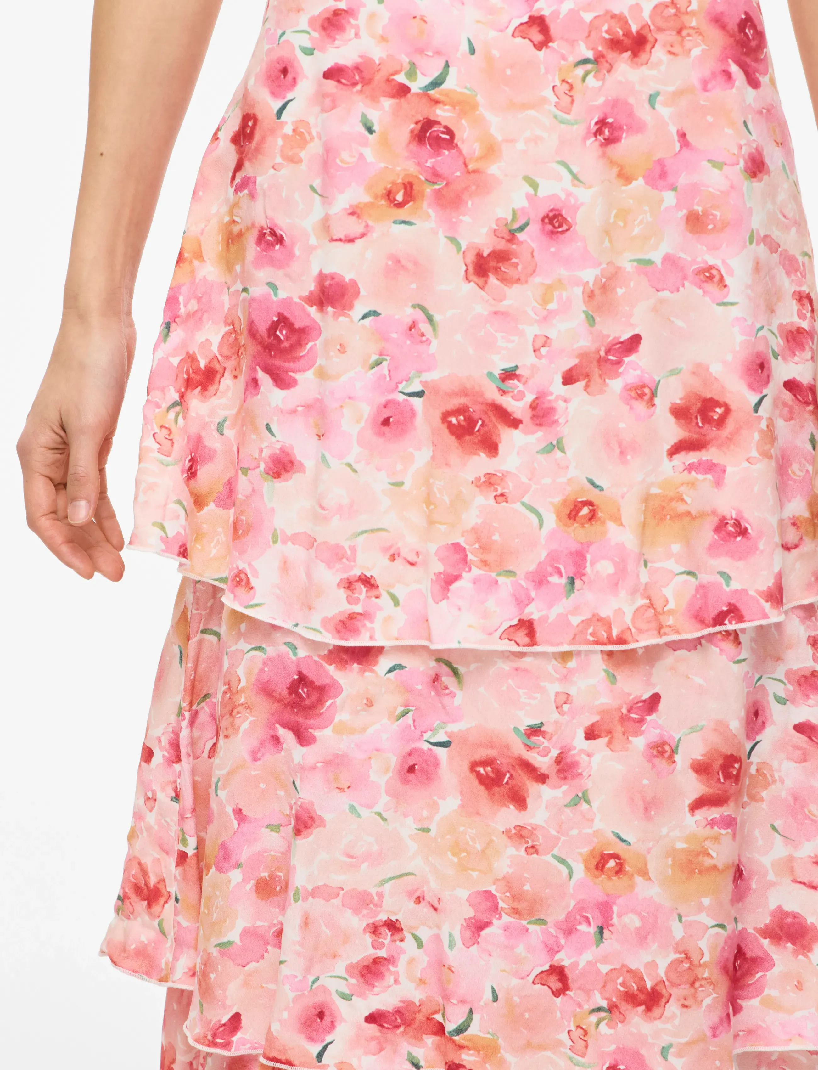 Vila - VIASTRA HW FLOUNCE ANKEL SKIRT/DC - maxi röcke - snow white - 5