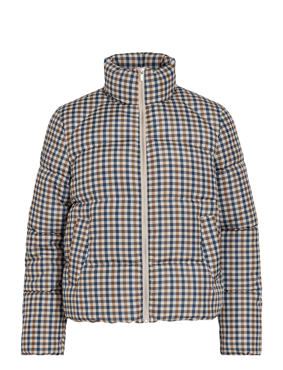 Vila - VIKARLA NEW PRINTED PUFFER JACKET /OTW - talvejoped - crystal gray - 1