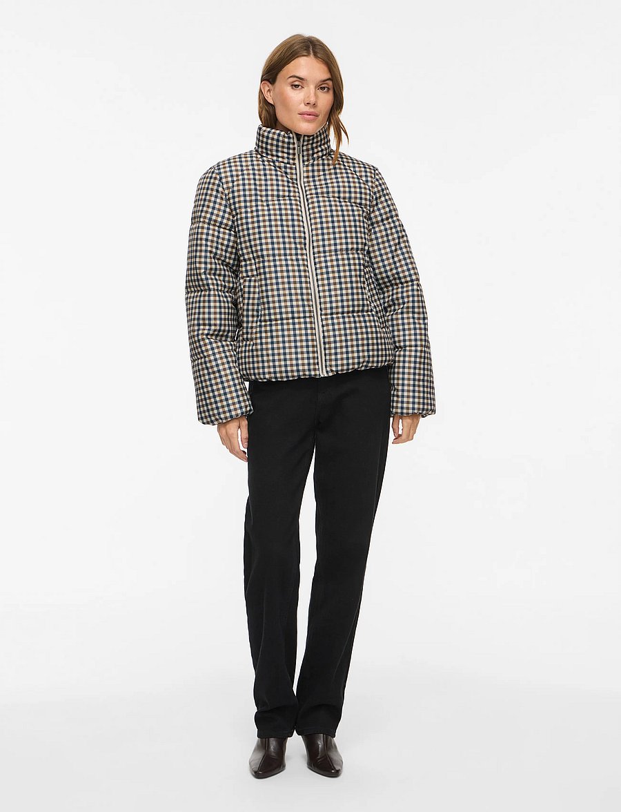 Vila - VIKARLA NEW PRINTED PUFFER JACKET /OTW - talvejoped - crystal gray - 4