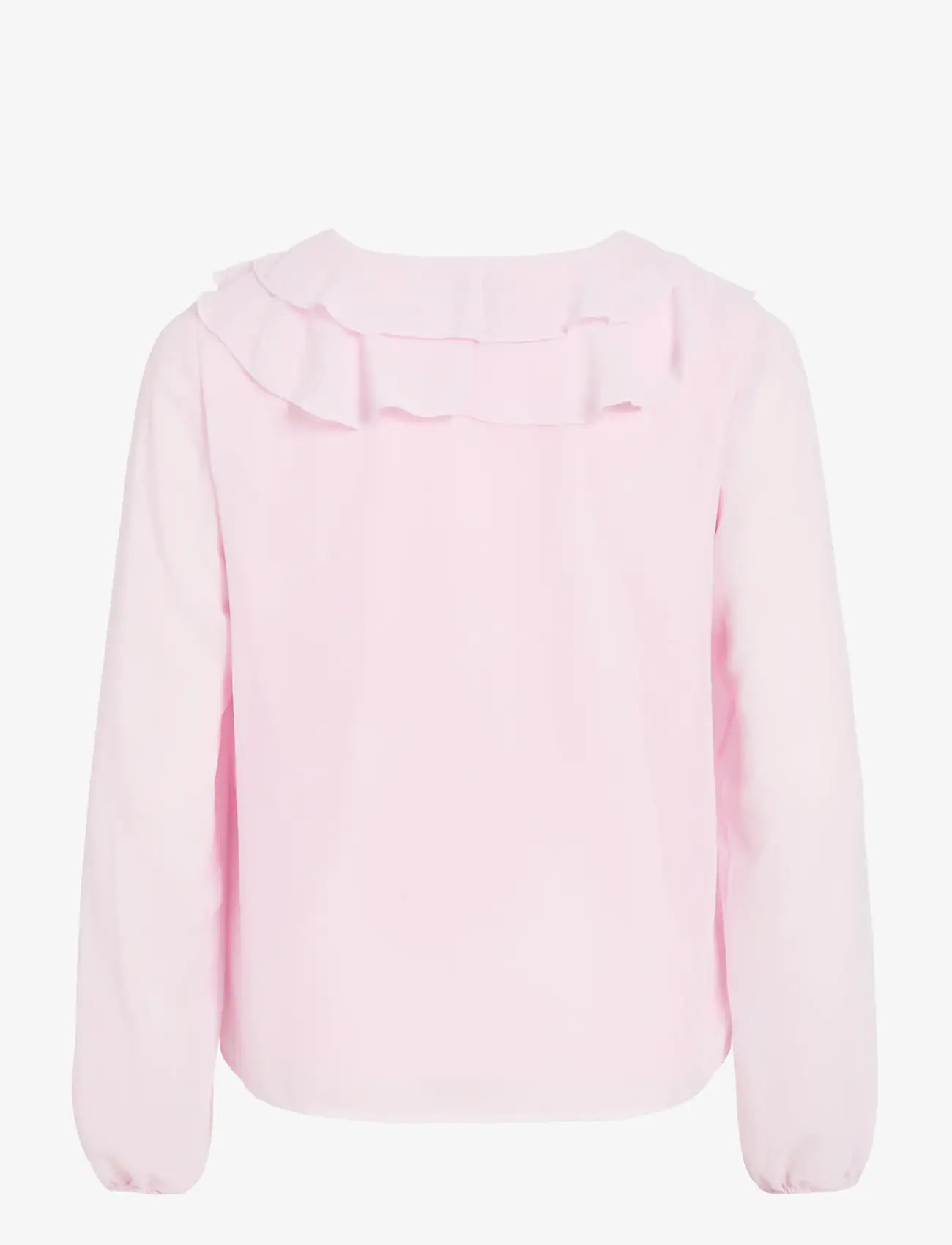 Vila - VIANE L/S V-NECK FRILL TOP - NOOS - palaidinės ilgomis rankovėmis - cherry blossom - 2