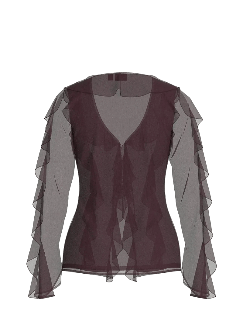 Vila - VIFALIA L/S FRILL KIMONO TOP/KA - langärmlige tops - fig - 1