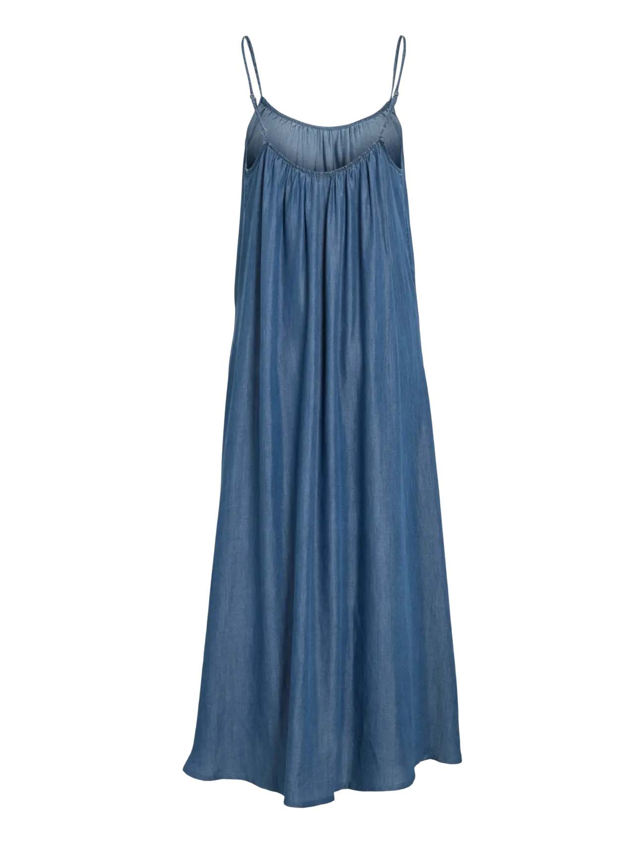 Vila - VITEVIRA U-NECK SINGLET ANKLE DRESS/VOL - maxi kjoler - medium blue denim - 1