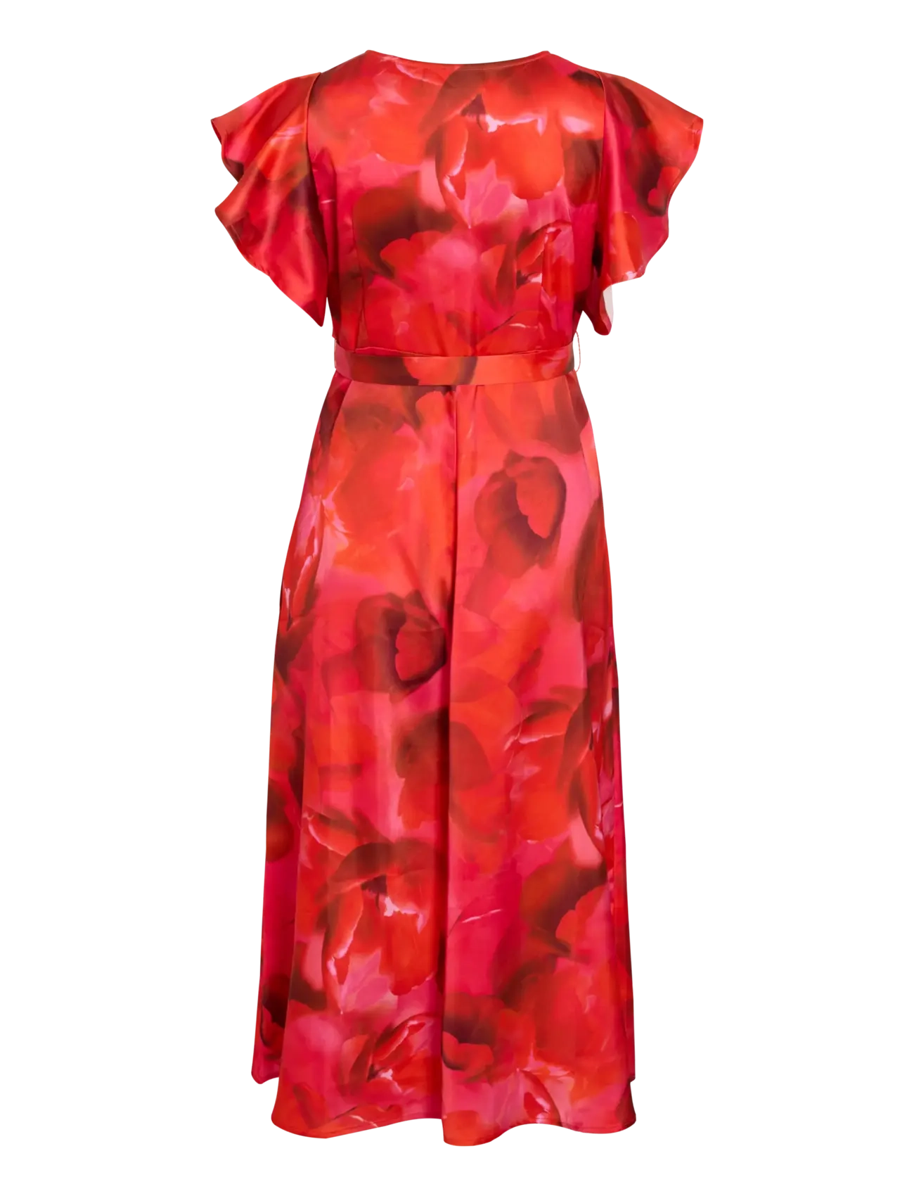 Vila - VIAVELINA S/S MIDI DRESS/DC - slå-om-kjoler - hibiscus - 1