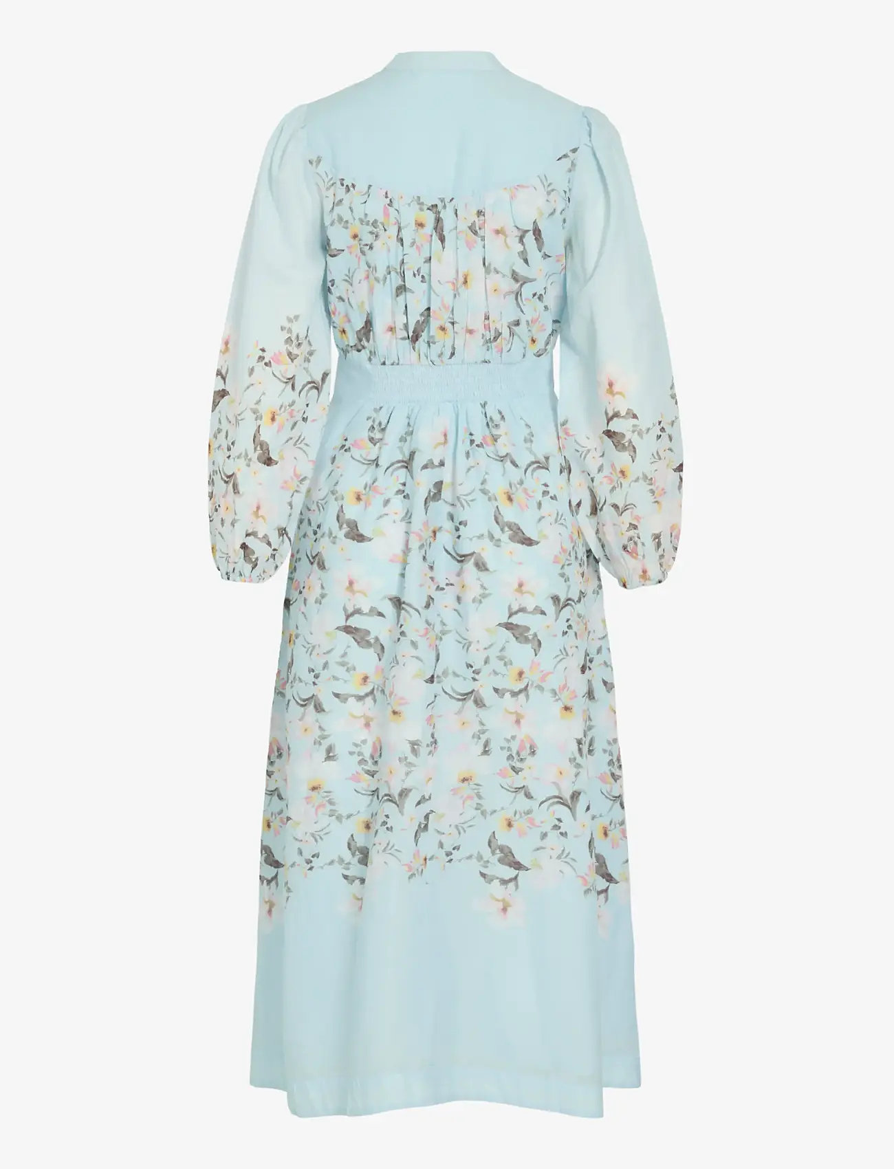 Vila - VIZANILA GIL L/S MIDI DRESS/DC/LN - midiklänningar - nantucket breeze - 1