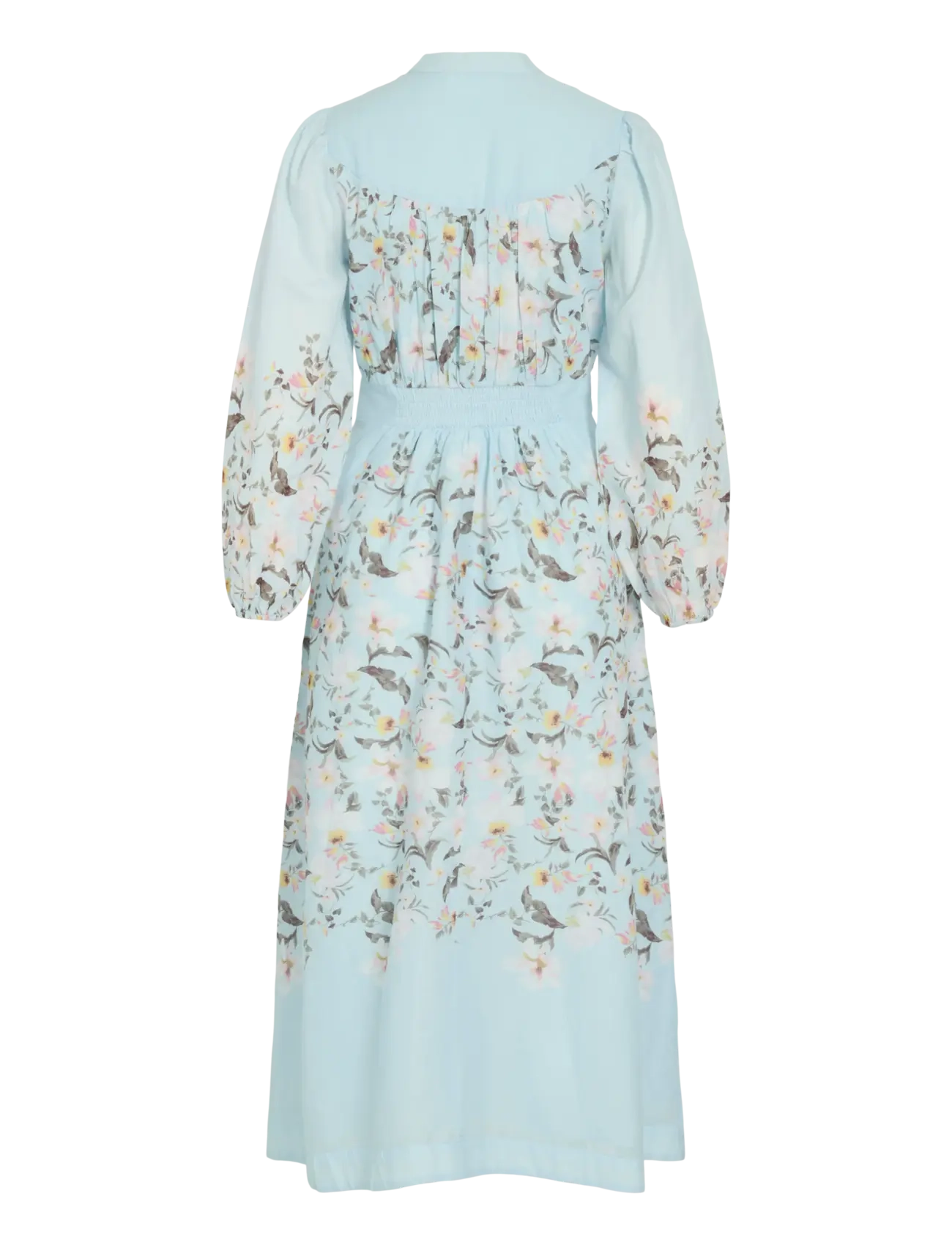 Vila - VIZANILA GIL L/S MIDI DRESS/DC/LN - midikleider - nantucket breeze - 1