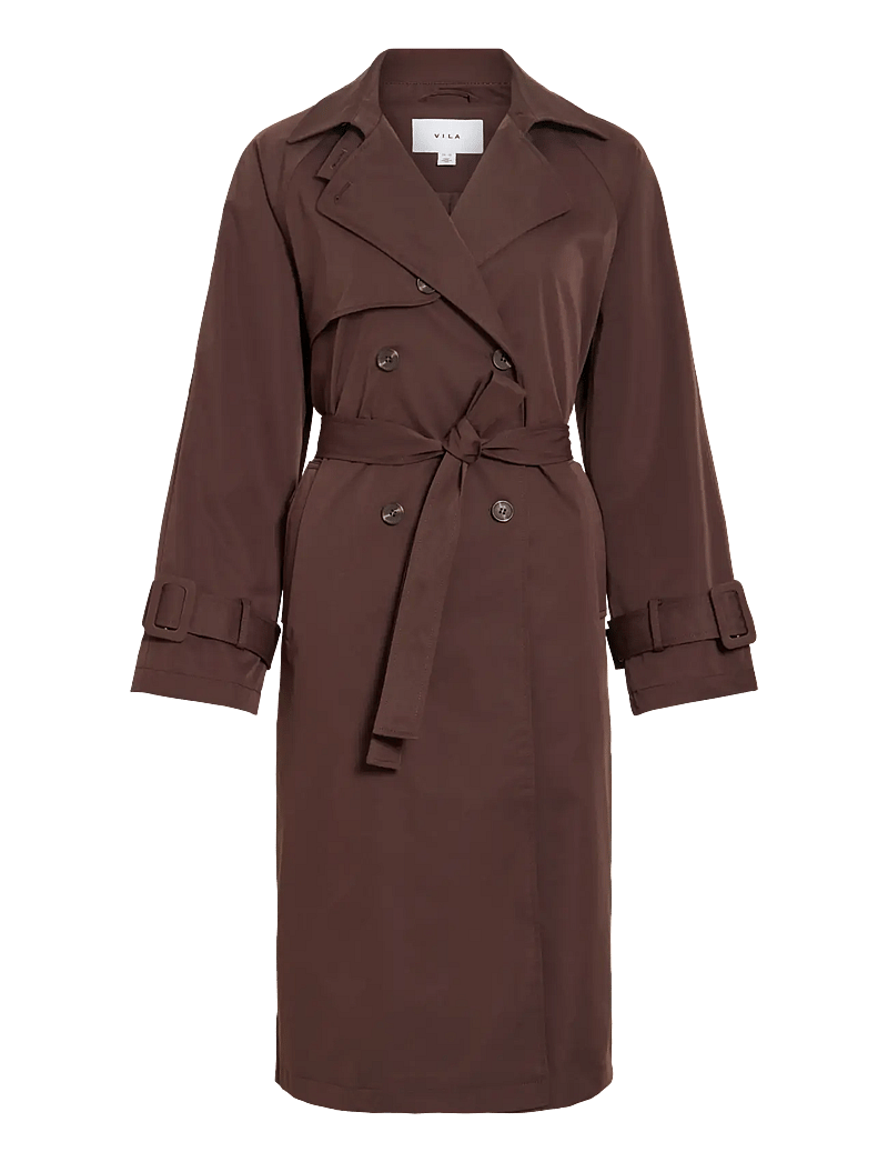 Vila - VIVIAN L/S TRENCHCOAT - trenchcoats - coffee bean - 1