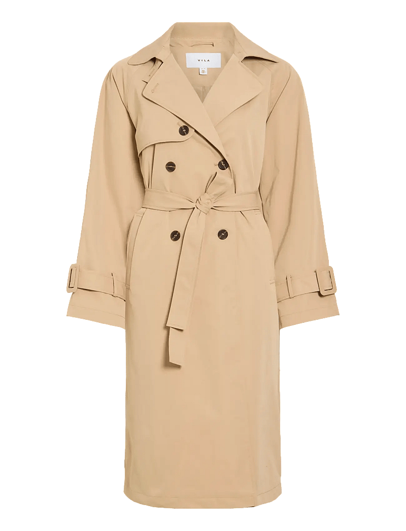 Vila - VIVIAN L/S TRENCHCOAT - trenchcoats - cornstalk - 1