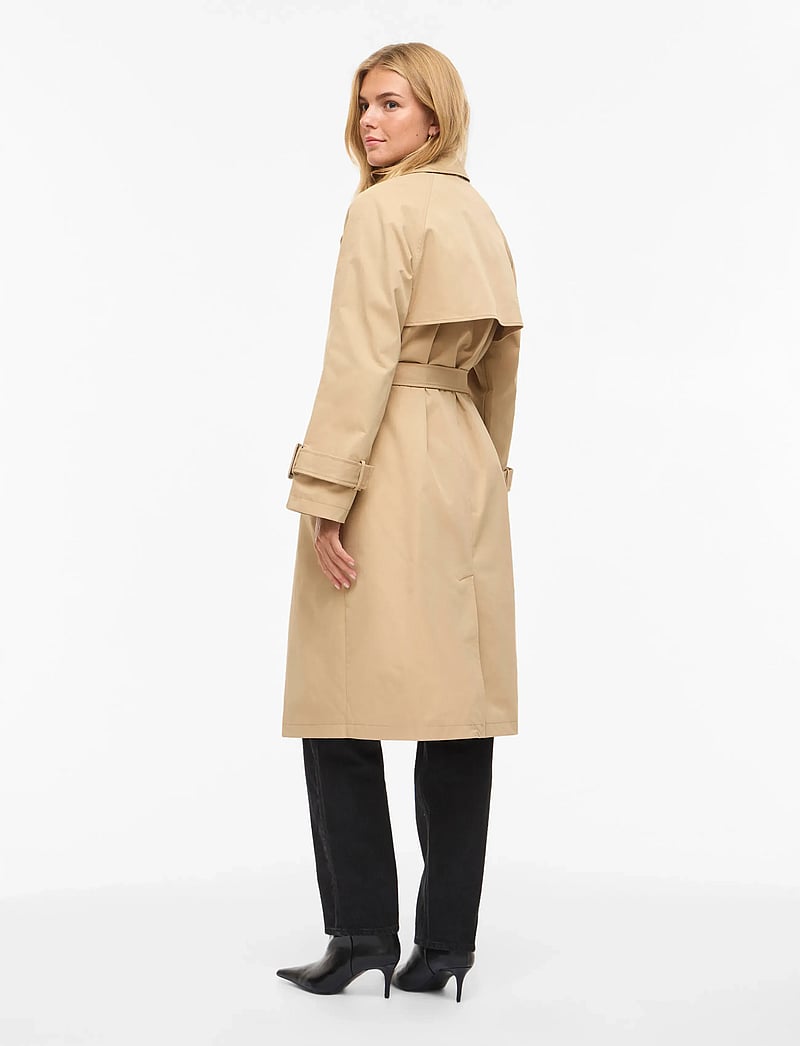 Vila - VIVIAN L/S TRENCHCOAT - trenchcoats - cornstalk - 3
