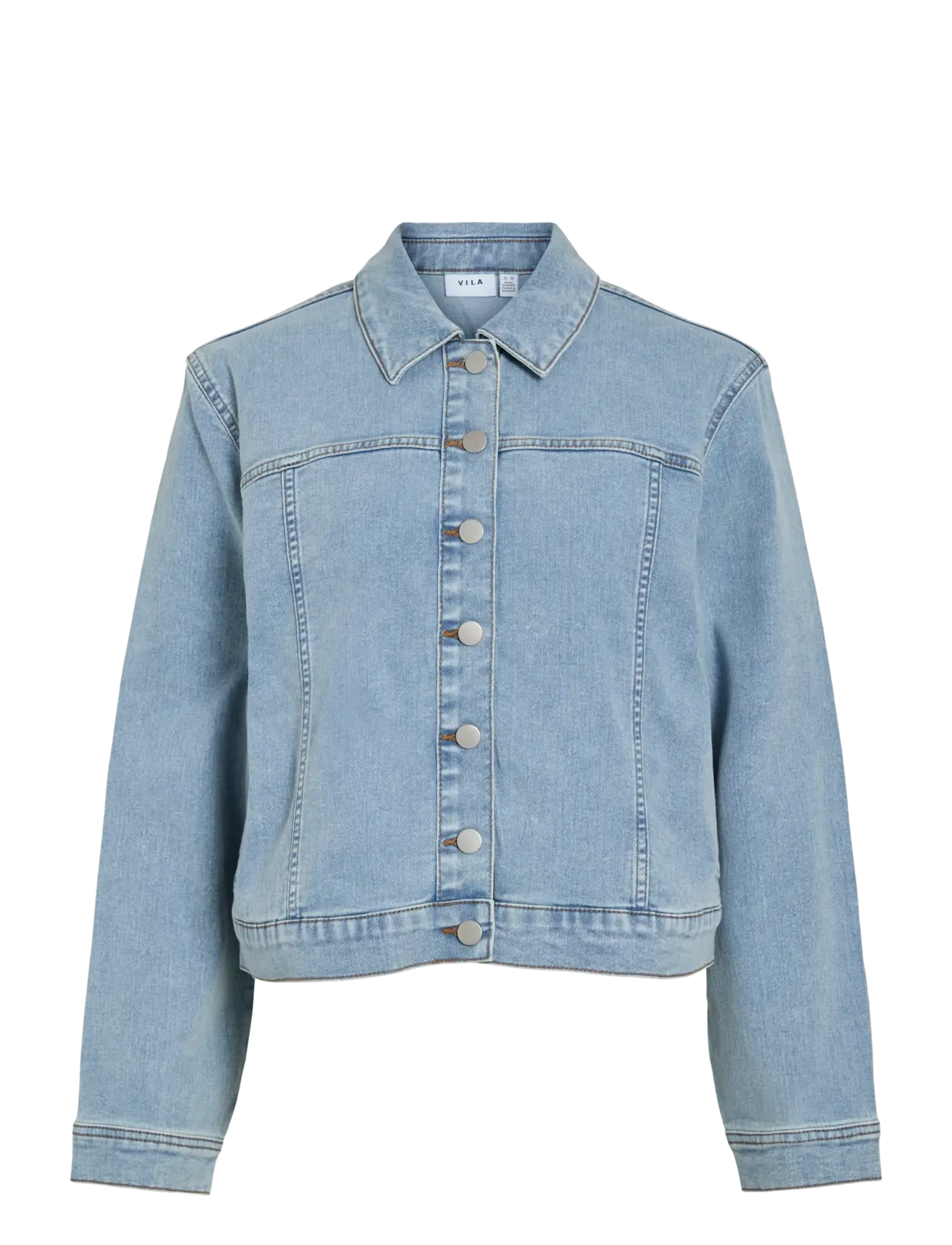 VILA Vinus New L/S Denim Jacke/Tes Blau - 38 - Damen