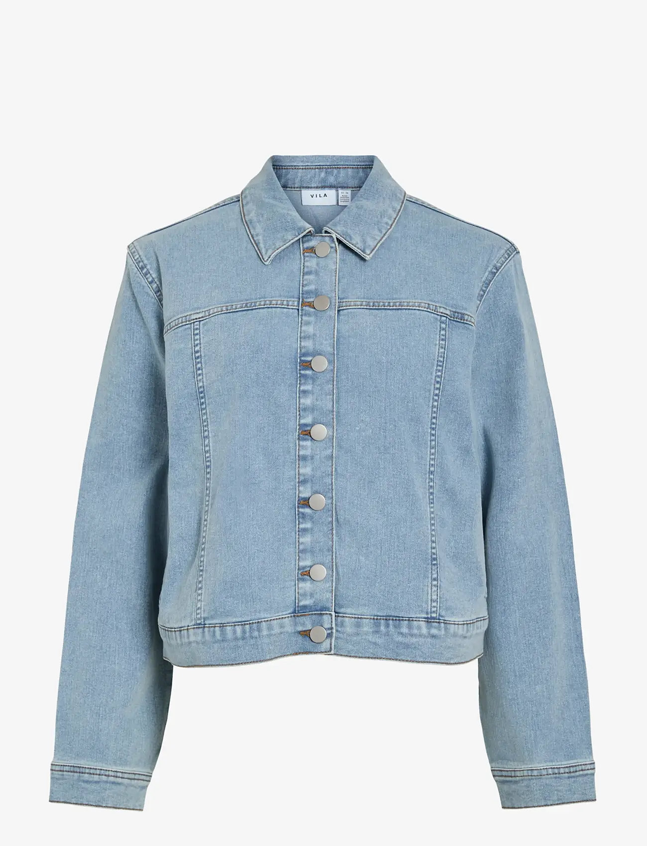 Vila - VINUS NEW L/S DENIM JACKET/TES - forårsjakker - light blue denim - 0