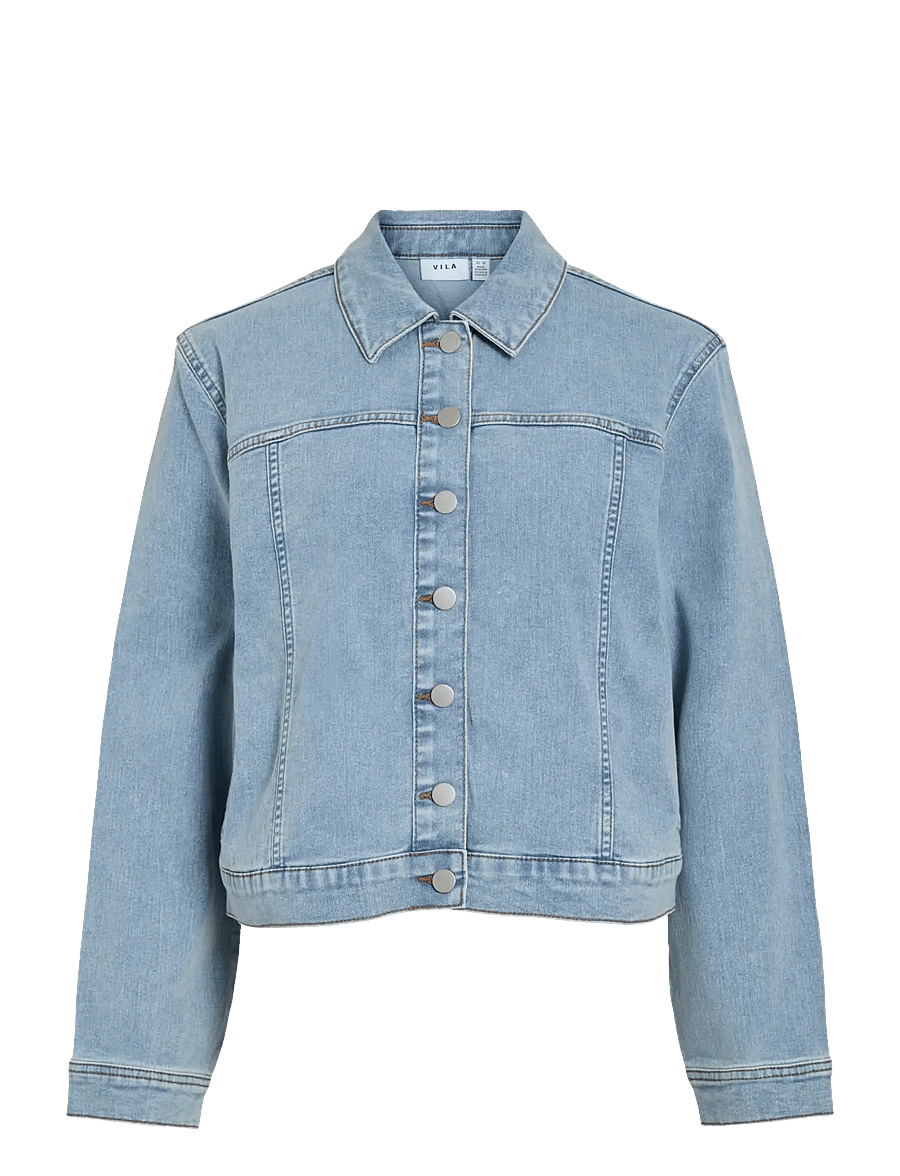 Vila - VINUS NEW L/S DENIM JACKET/TES - teksatagid - light blue denim - 1