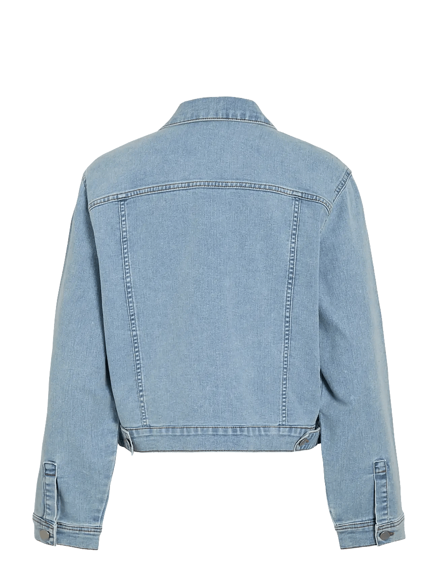 Vila - VINUS NEW L/S DENIM JACKET/TES - teksatagid - light blue denim - 2
