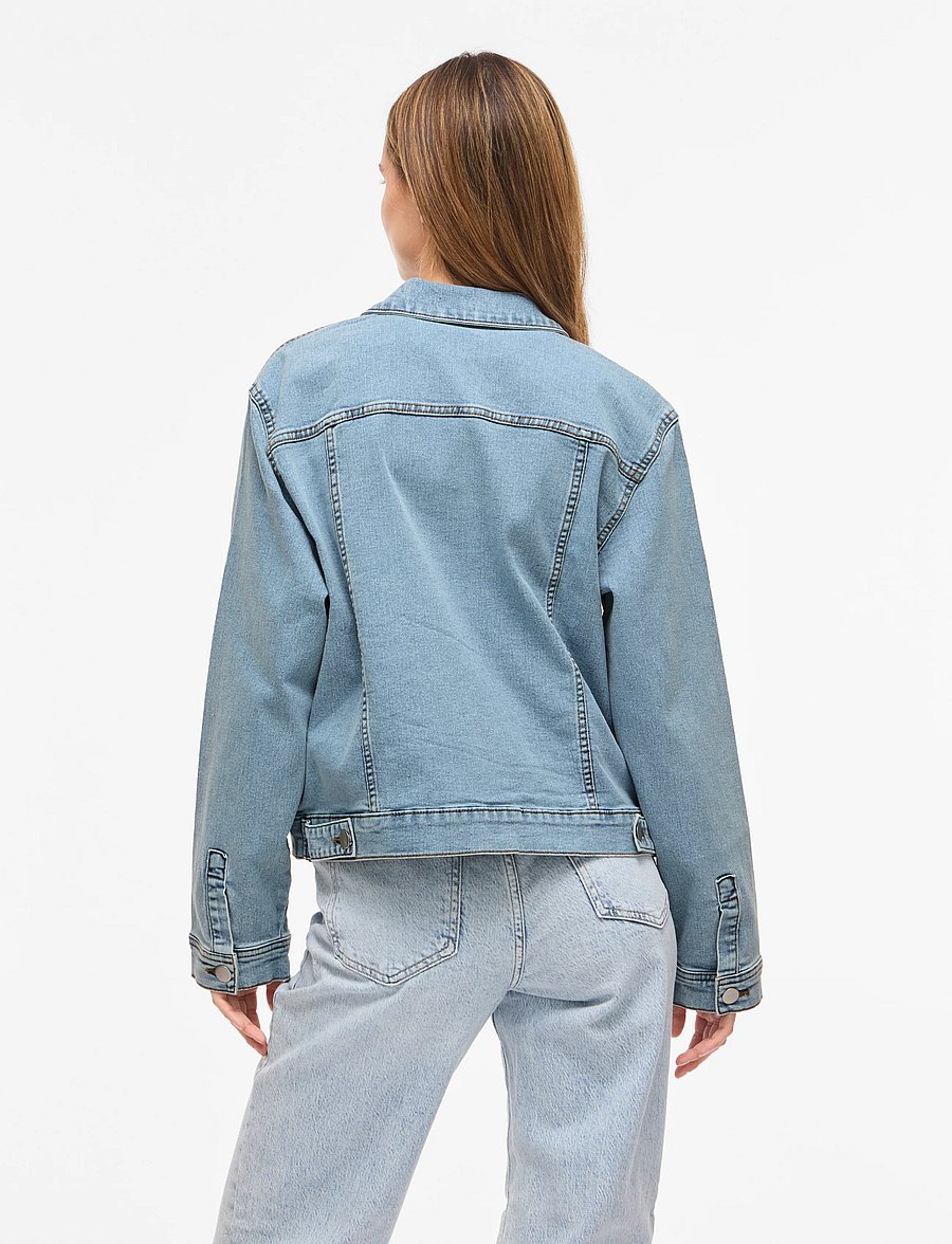 Vila - VINUS NEW L/S DENIM JACKET/TES - teksatagid - light blue denim - 3