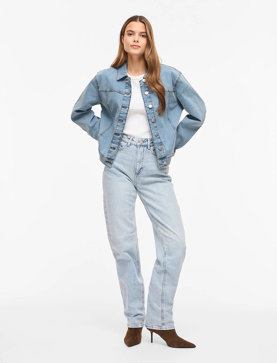 Vila - VINUS NEW L/S DENIM JACKET/TES - teksatagid - light blue denim - 4