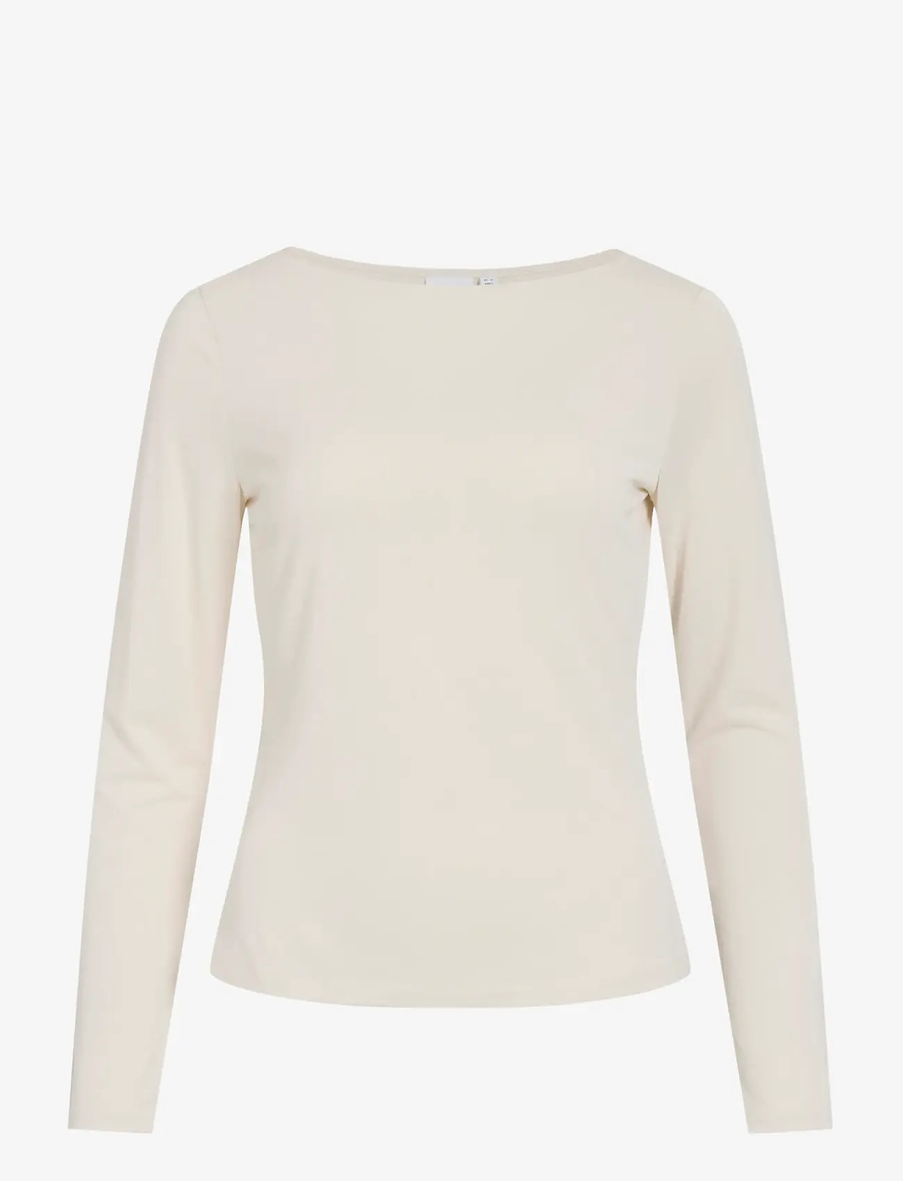 Vila - VIMODALA BOATNECK L/S TOP - NOOS - langärmlige tops - birch - 0