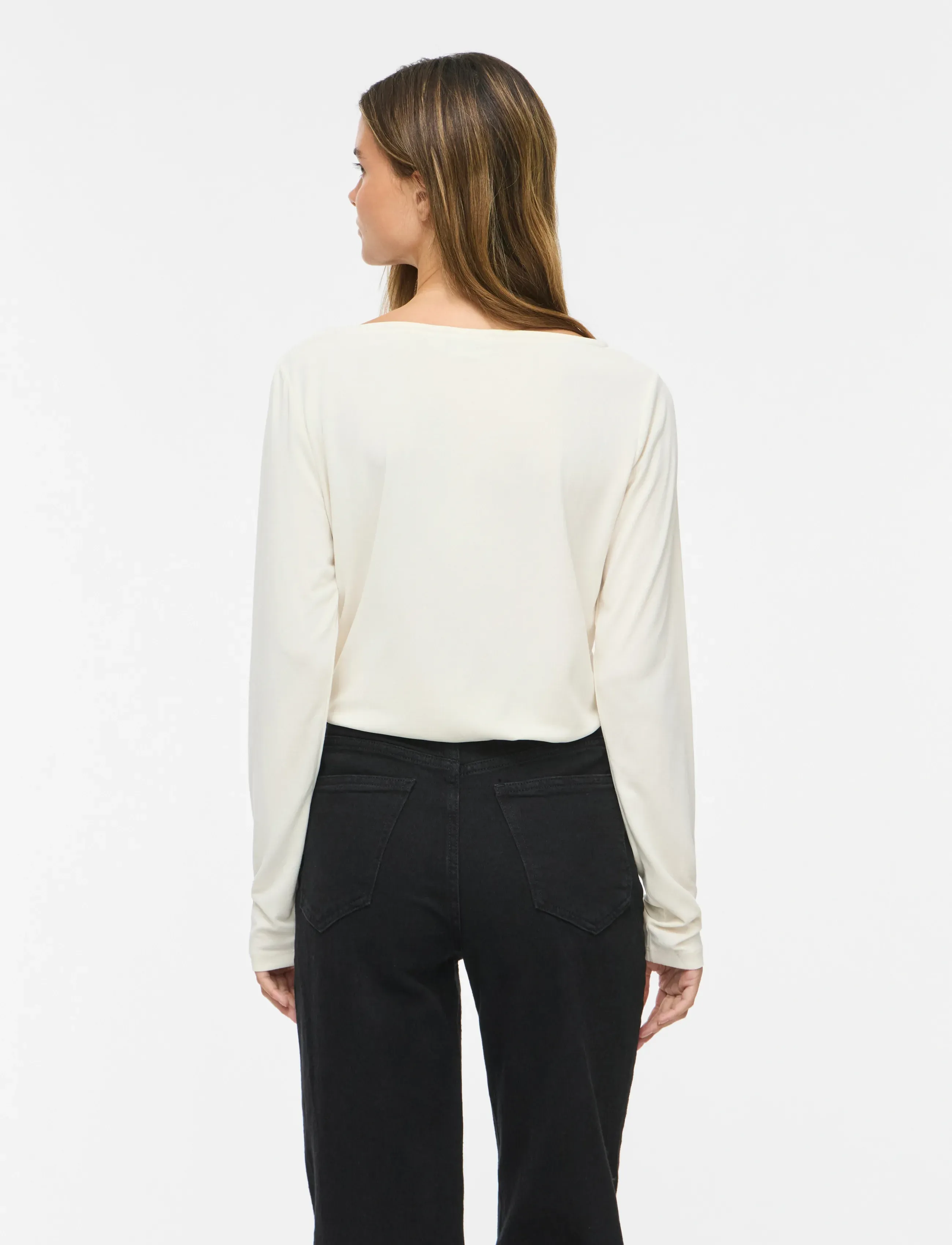 Vila - VIMODALA BOATNECK L/S TOP - NOOS - pikkade varrukatega alussärgid - birch - 3