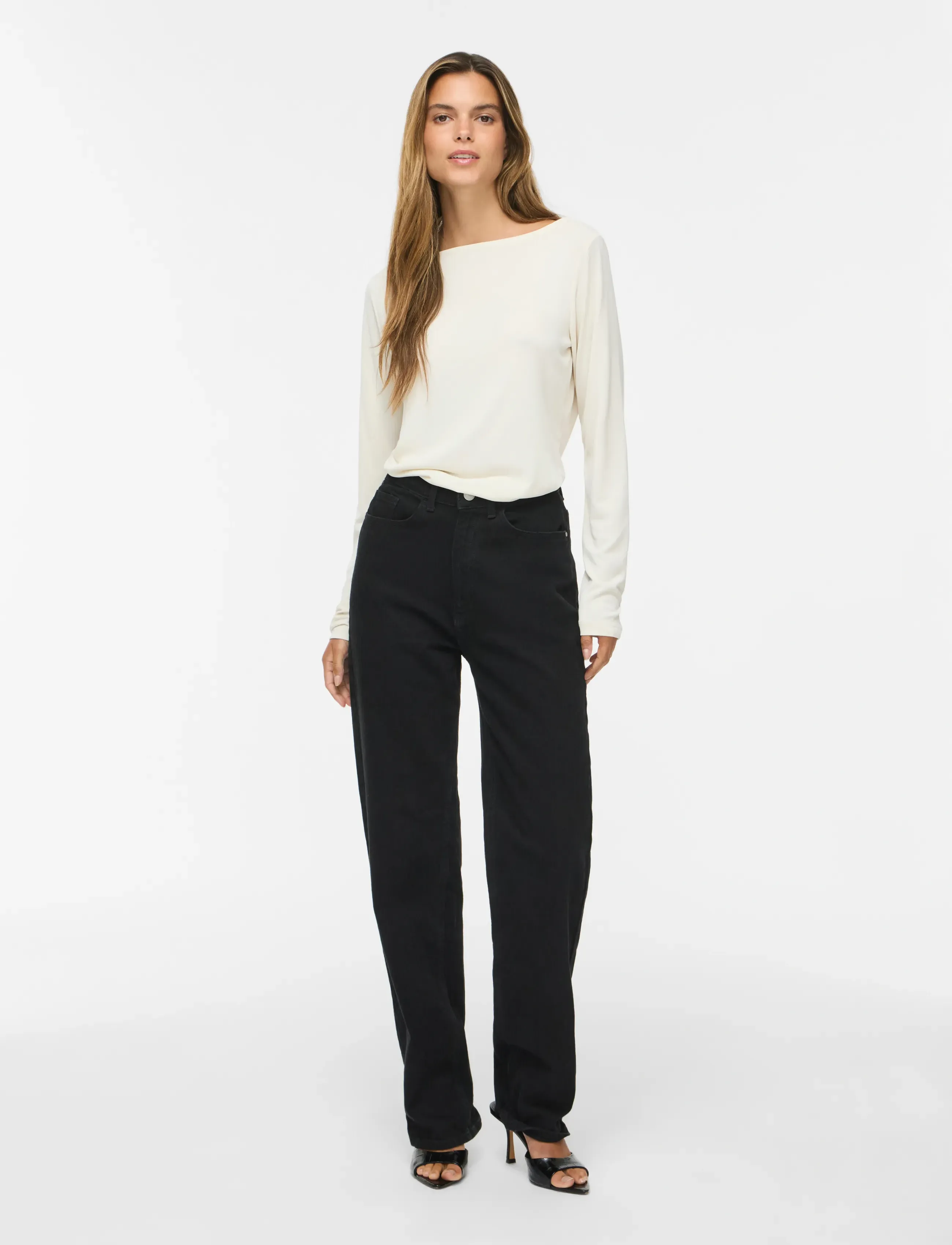 Vila - VIMODALA BOATNECK L/S TOP - NOOS - pikkade varrukatega alussärgid - birch - 4