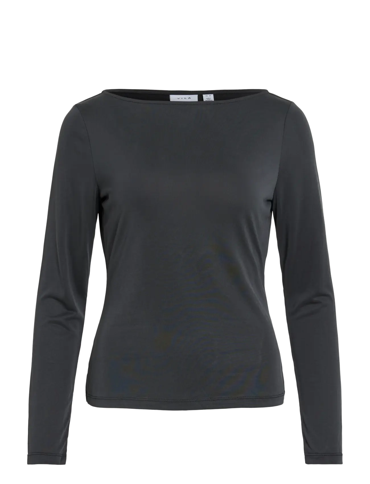 Vila - VIMODALA BOATNECK L/S TOP - NOOS - langärmlige tops - black - 1
