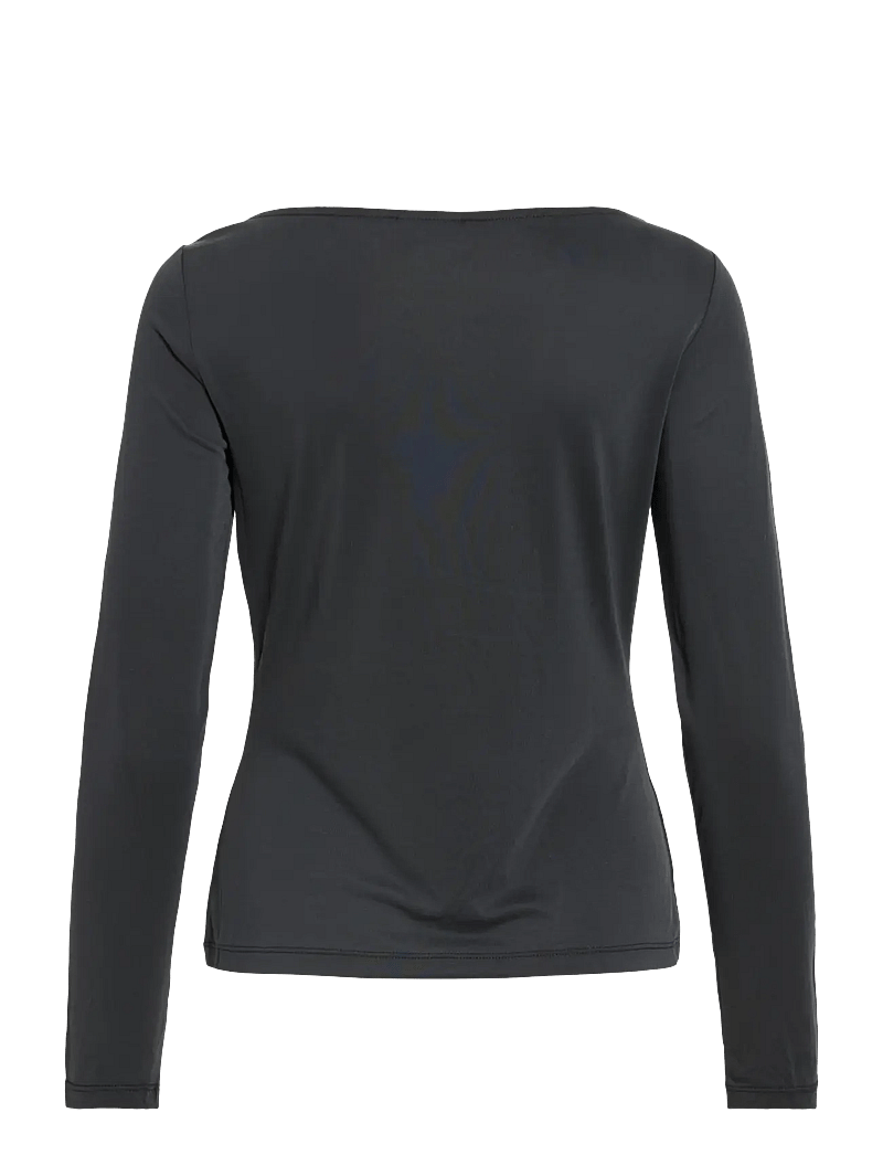 Vila - VIMODALA BOATNECK L/S TOP - NOOS - langærmede toppe - black - 1