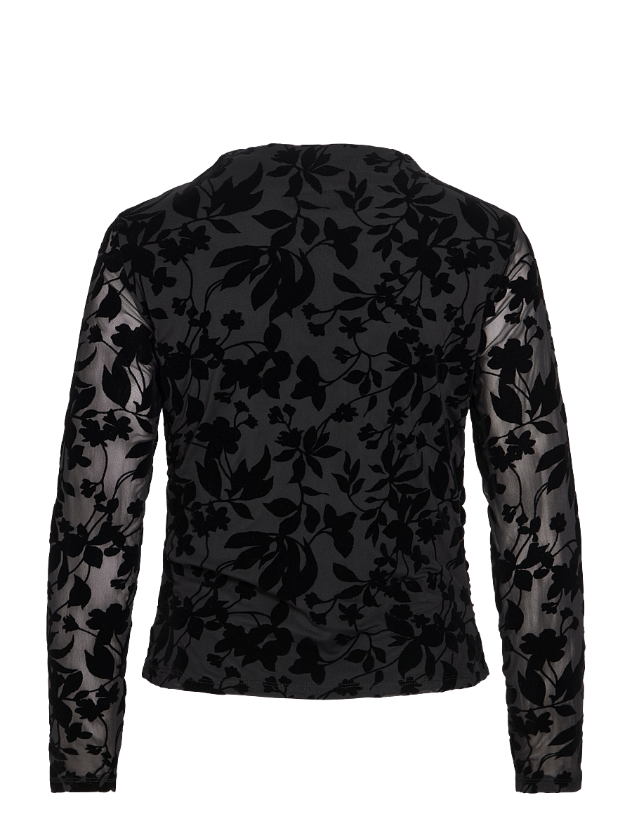 Vila - VIRIKKE L/S FUNNEL NECK TOP - NOOS - långärmade blusar - black beauty - 2