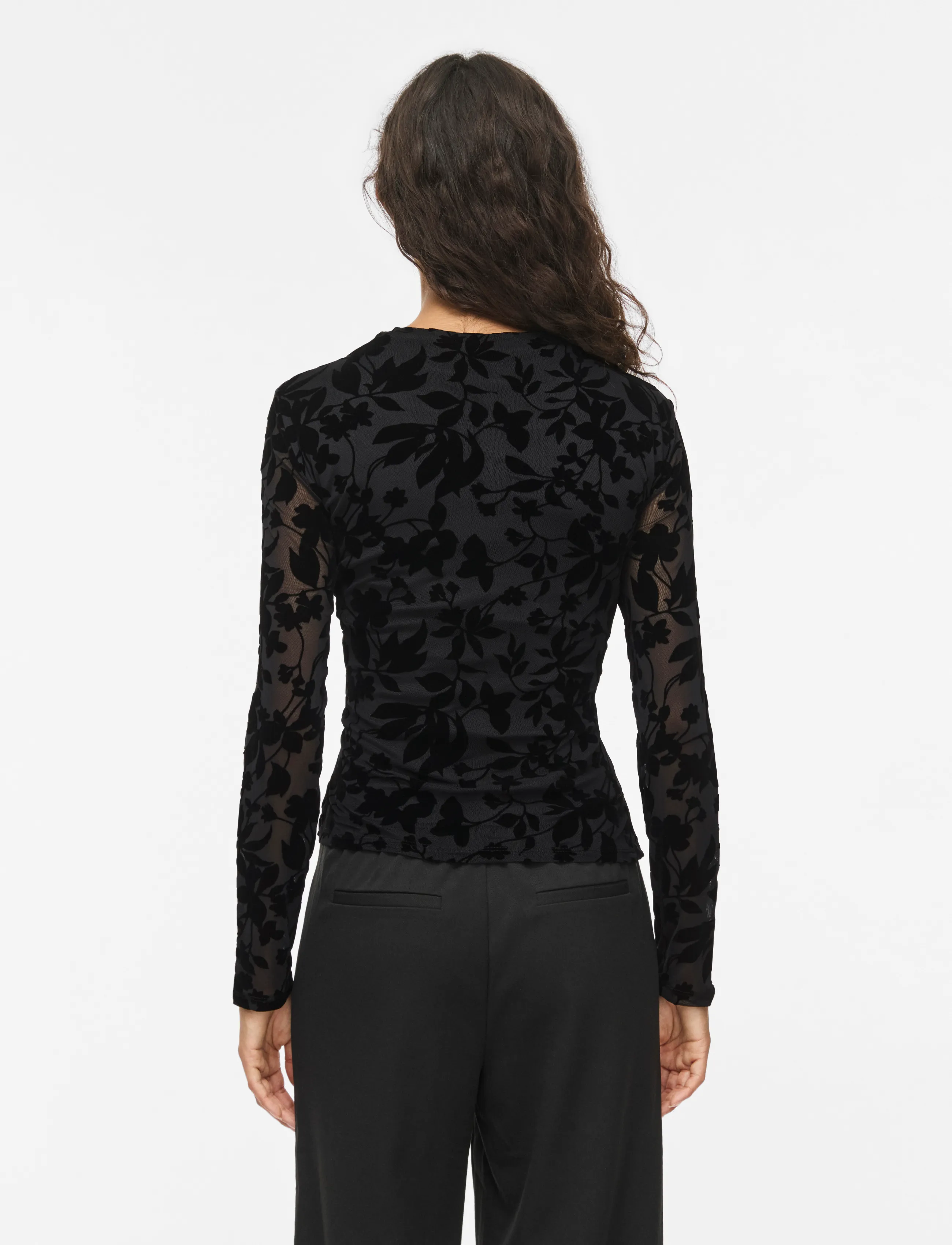 Vila - VIRIKKE L/S FUNNEL NECK TOP - NOOS - black beauty - 3