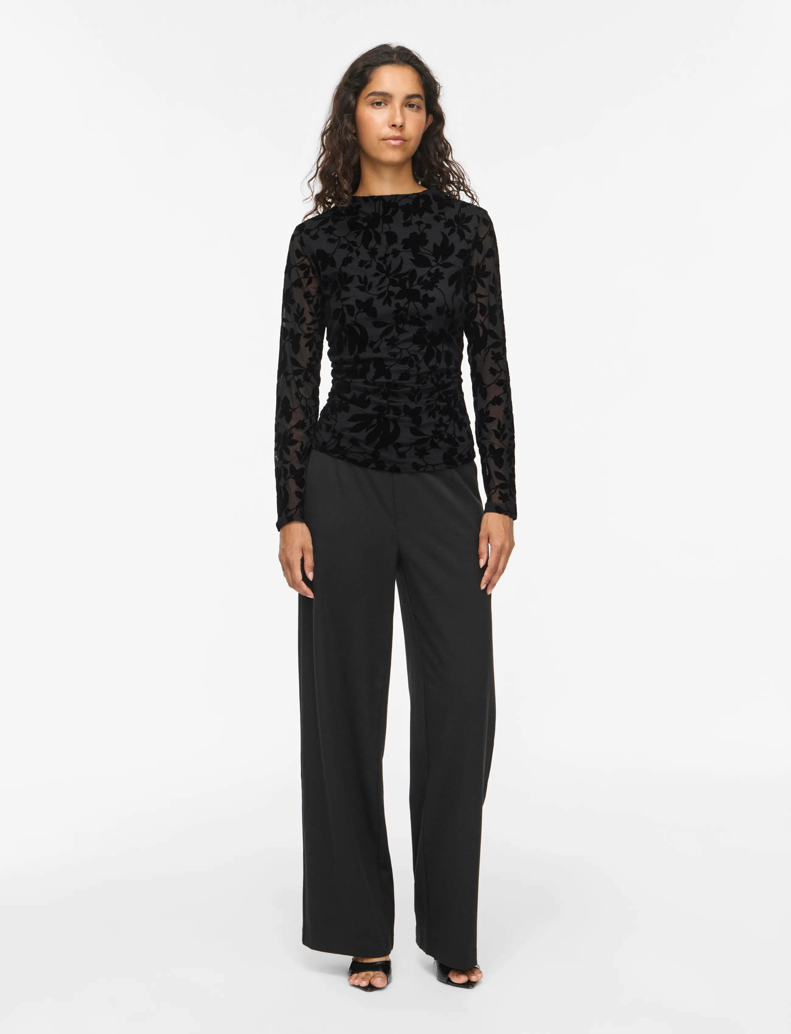 Vila - VIRIKKE L/S FUNNEL NECK TOP - NOOS - black beauty - 4