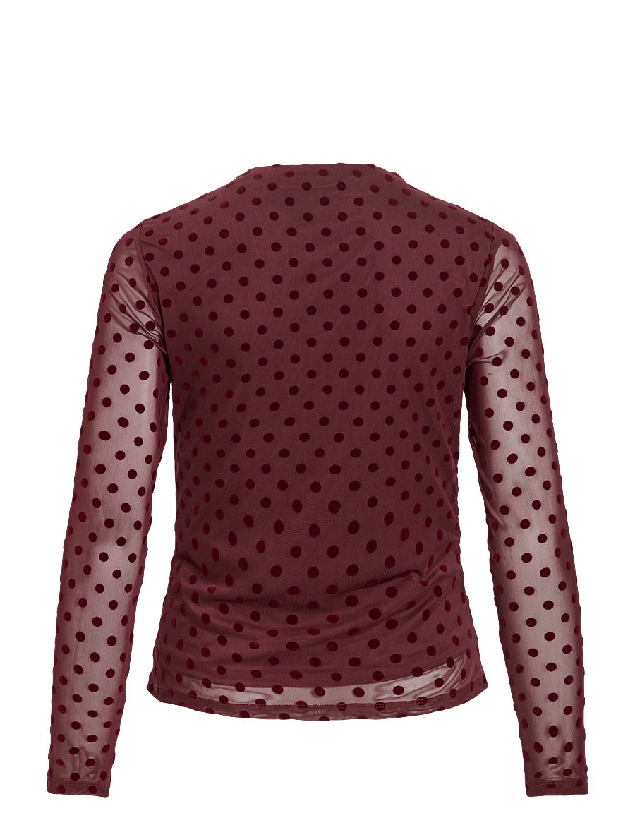 Vila - VIRIKKE L/S FUNNEL NECK TOP - NOOS - pikkade varrukatega pluusid - port royale - 2