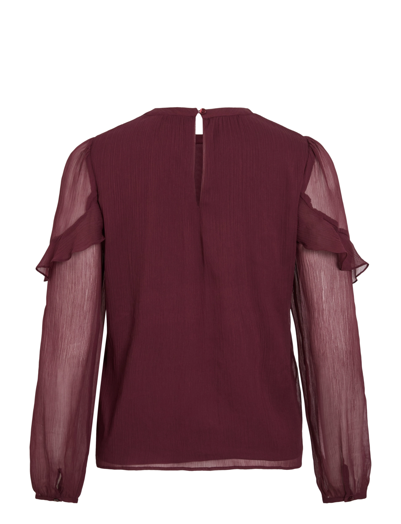 Vila - VIELLY L/S FLOUNCE TOP - langärmelige blusen - port royale - 2